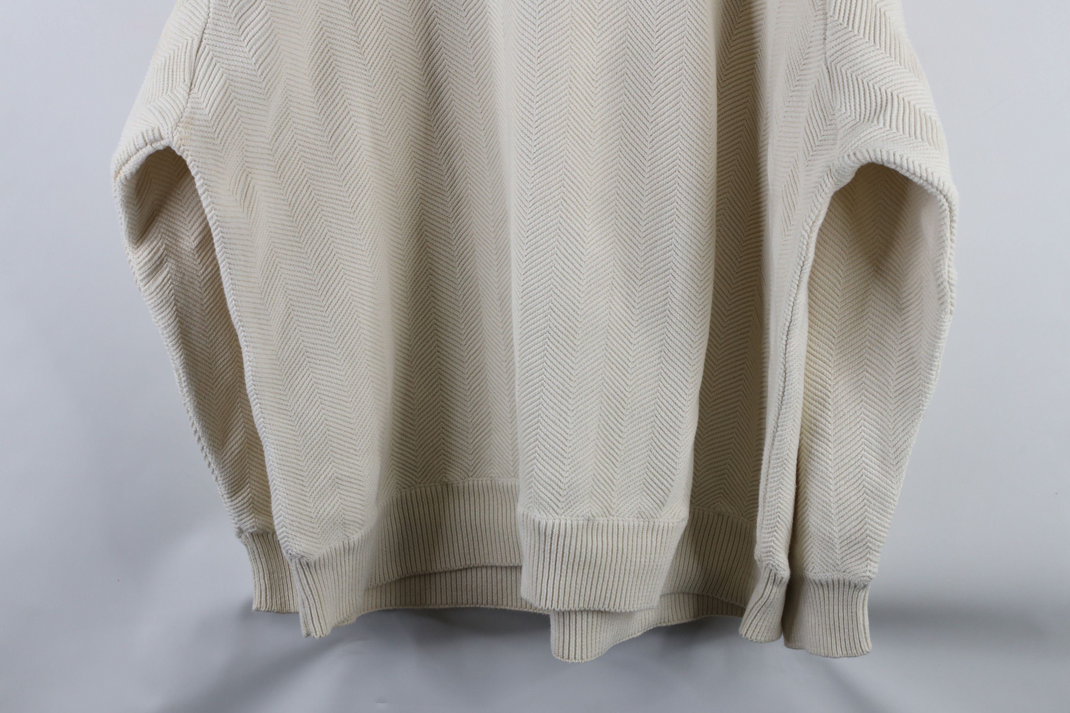 Vintage Vintage 90s Streetwear Heavyweight Herringbone Knit Sweater Size US XXL / EU 58 / 5 - 8 Thumbnail