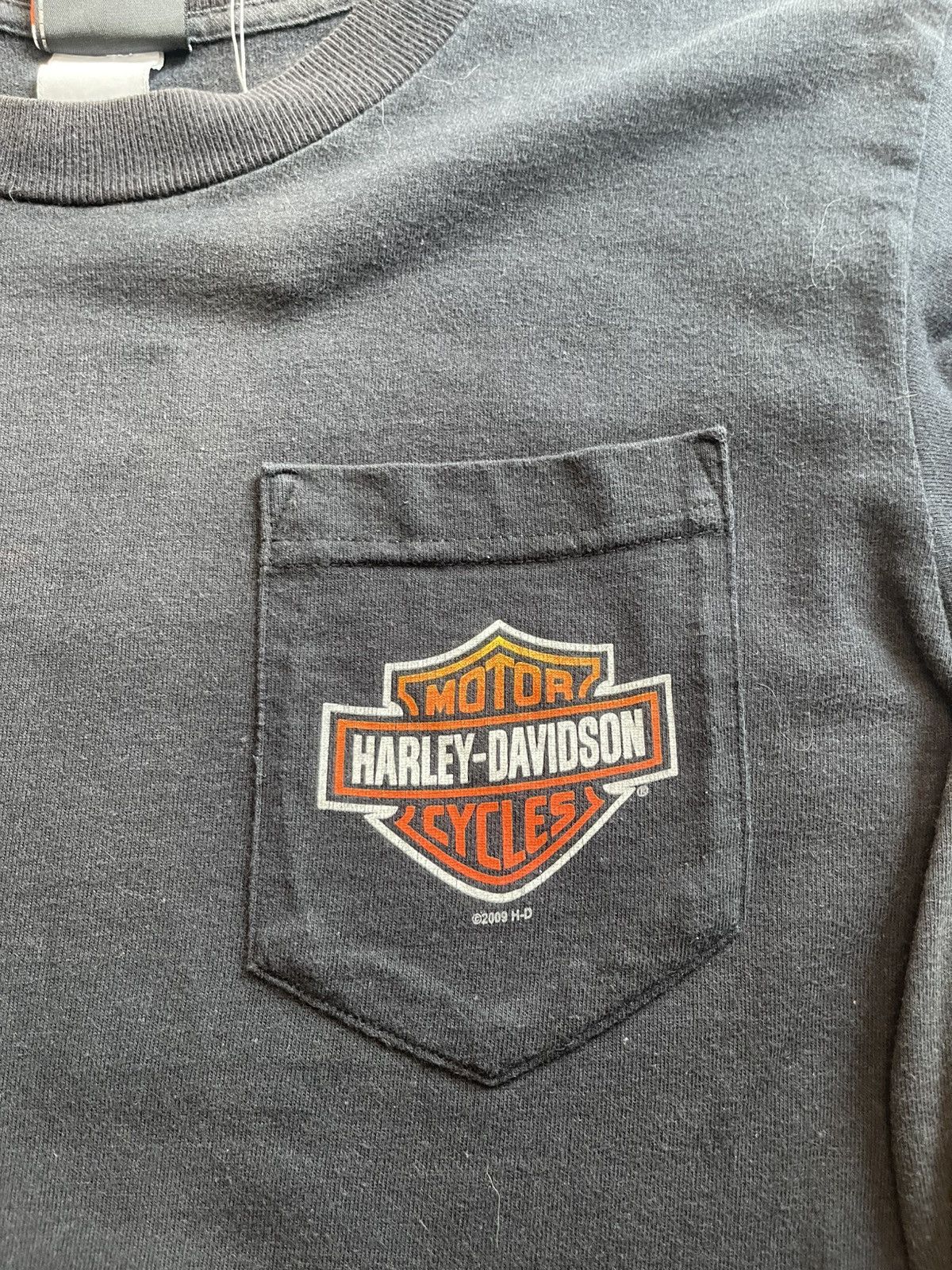 Harley Davidson Vintage 2009 Harley Davidson Long Sleeve Pocket Tee - S Size US S / EU 44-46 / 1 - 3 Thumbnail
