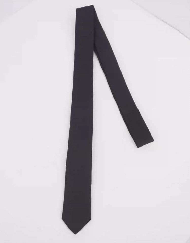 Saint Laurent Paris Saint Laurent black leather tie Hedi Slimane