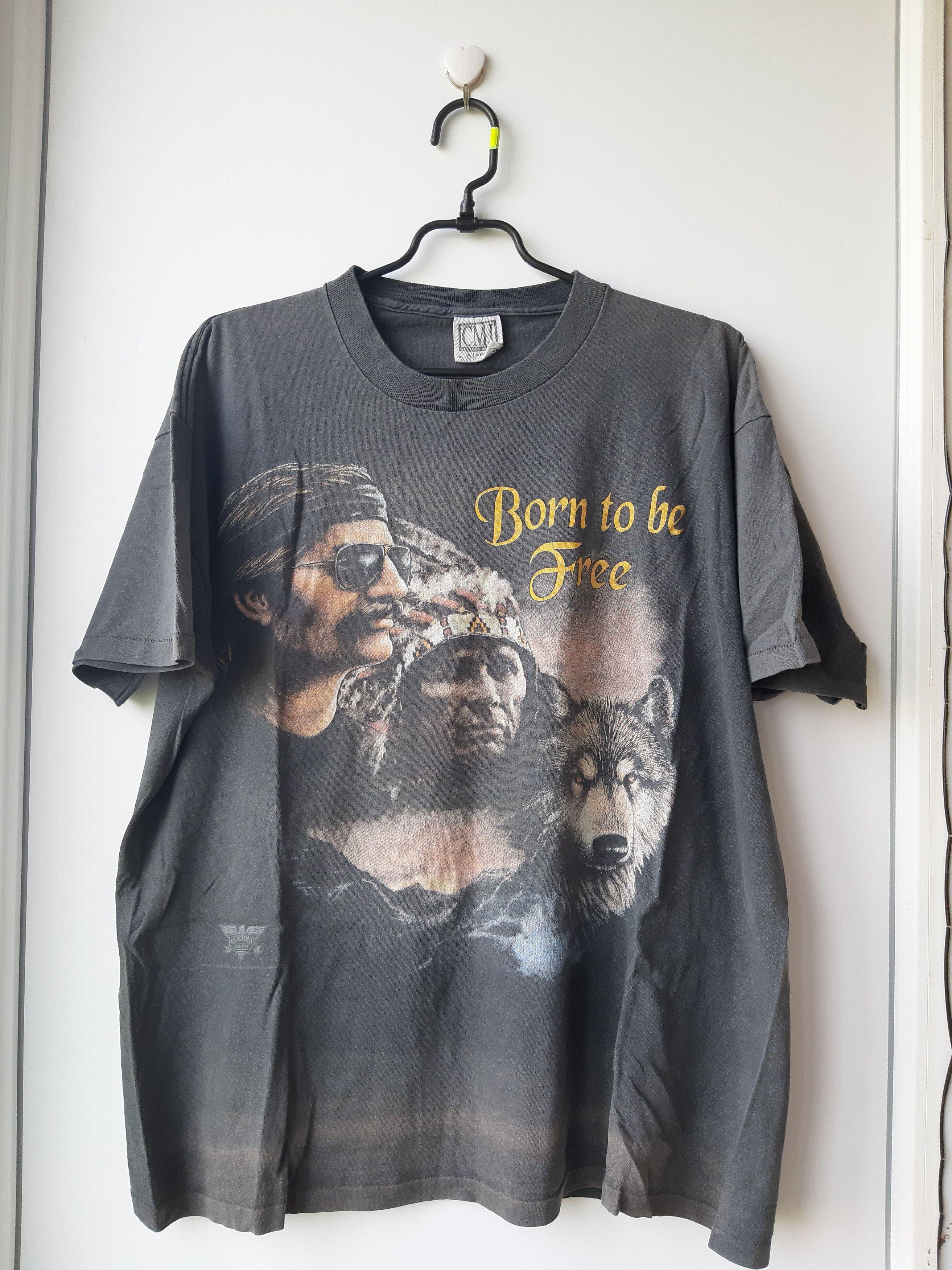 Vintage Vintage American Biker 3D Emblem CMJ 1993 - 1731 T Shirt Size US XL / EU 56 / 4 - 1 Thumbnail