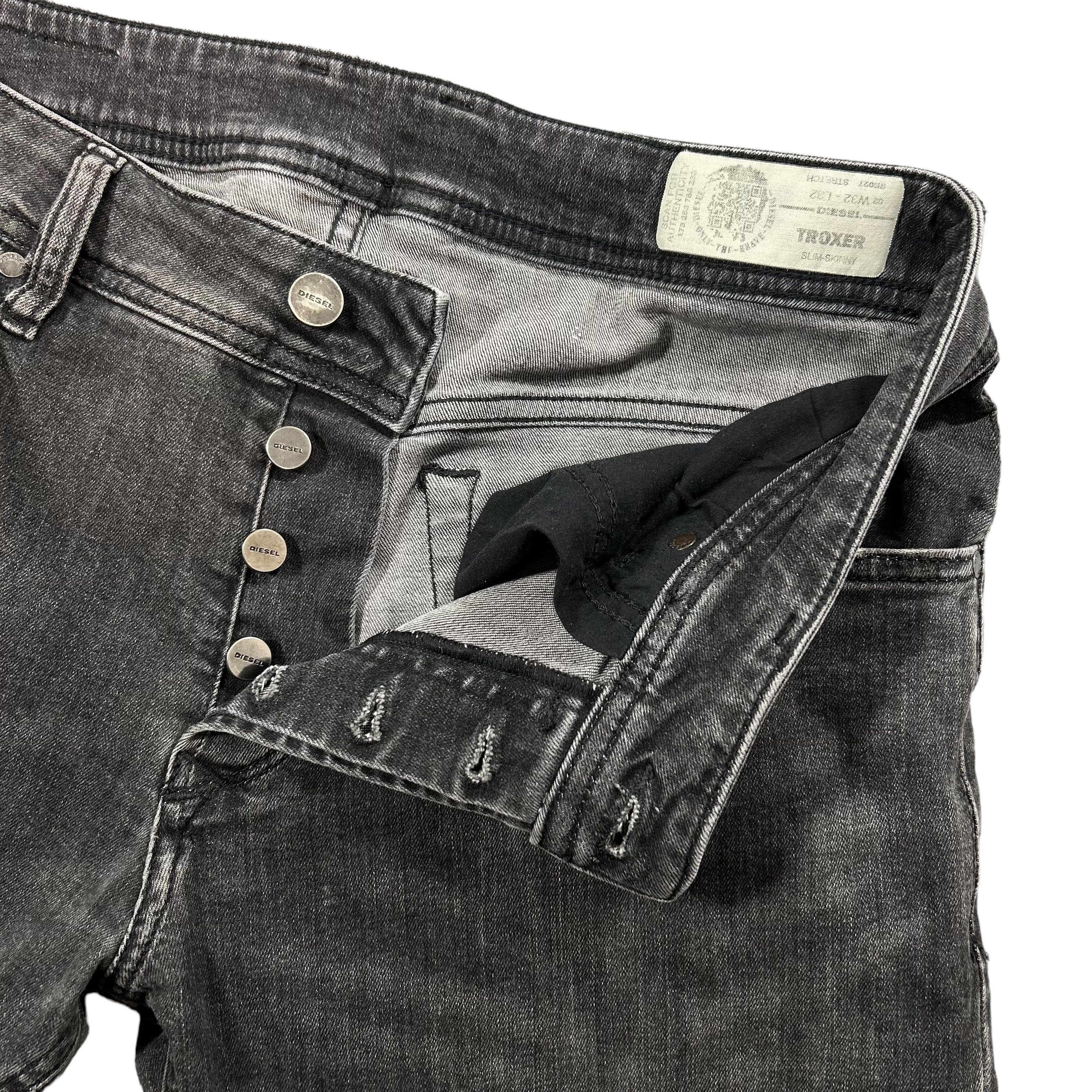 Diesel Diesel Troxer Slim Skinny Black Stretch Denim W32L32 Size US 32 / EU 48 - 5 Thumbnail