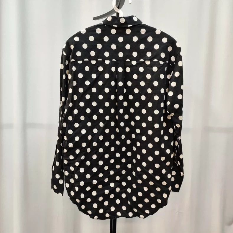 Yves Saint Laurent Saint Laurent Black White Dot Shirt 2502-Nextarrow Size XS / US 0-2 / IT 36-38 - 2 Thumbnail
