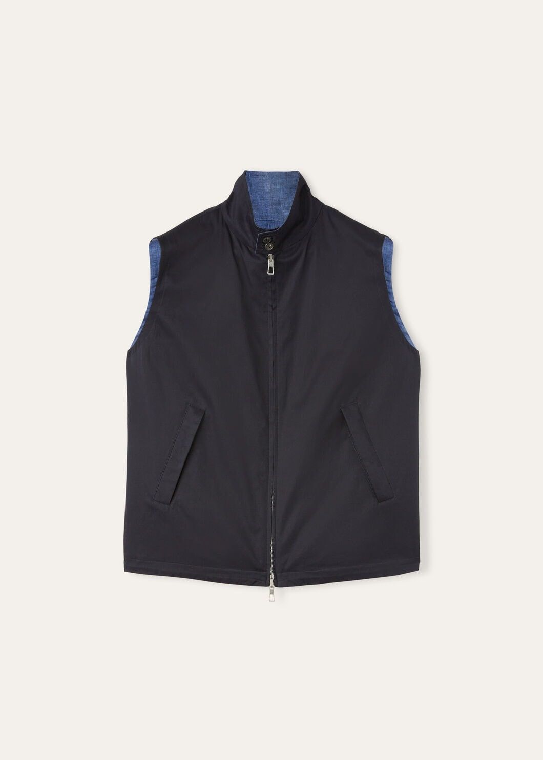 Loro Piana o1w1db10125 FAO0020 Taga Vest in Navy Blue Size US XL / EU 56 / 4 - 1 Thumbnail