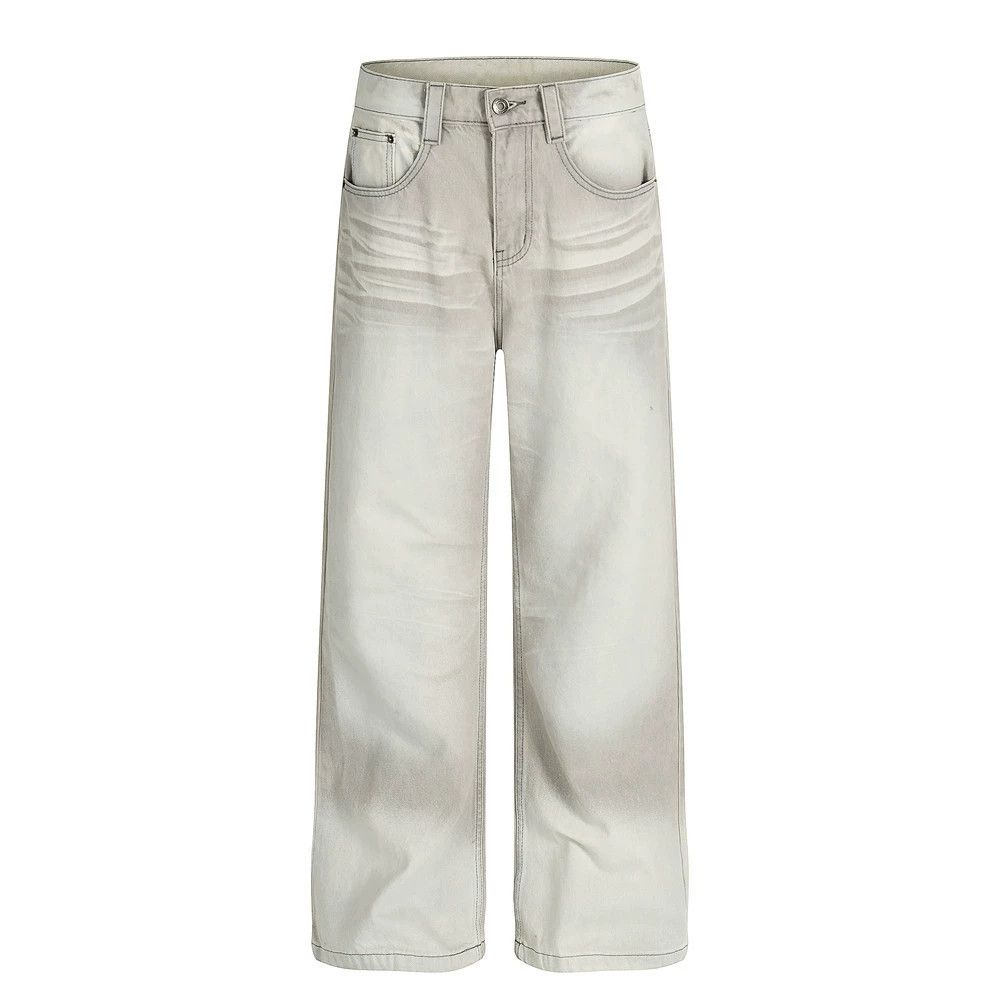 Vintage Punk distressed loose men's casual straight dirty jeans Size US 32 / EU 48 - 1 Thumbnail