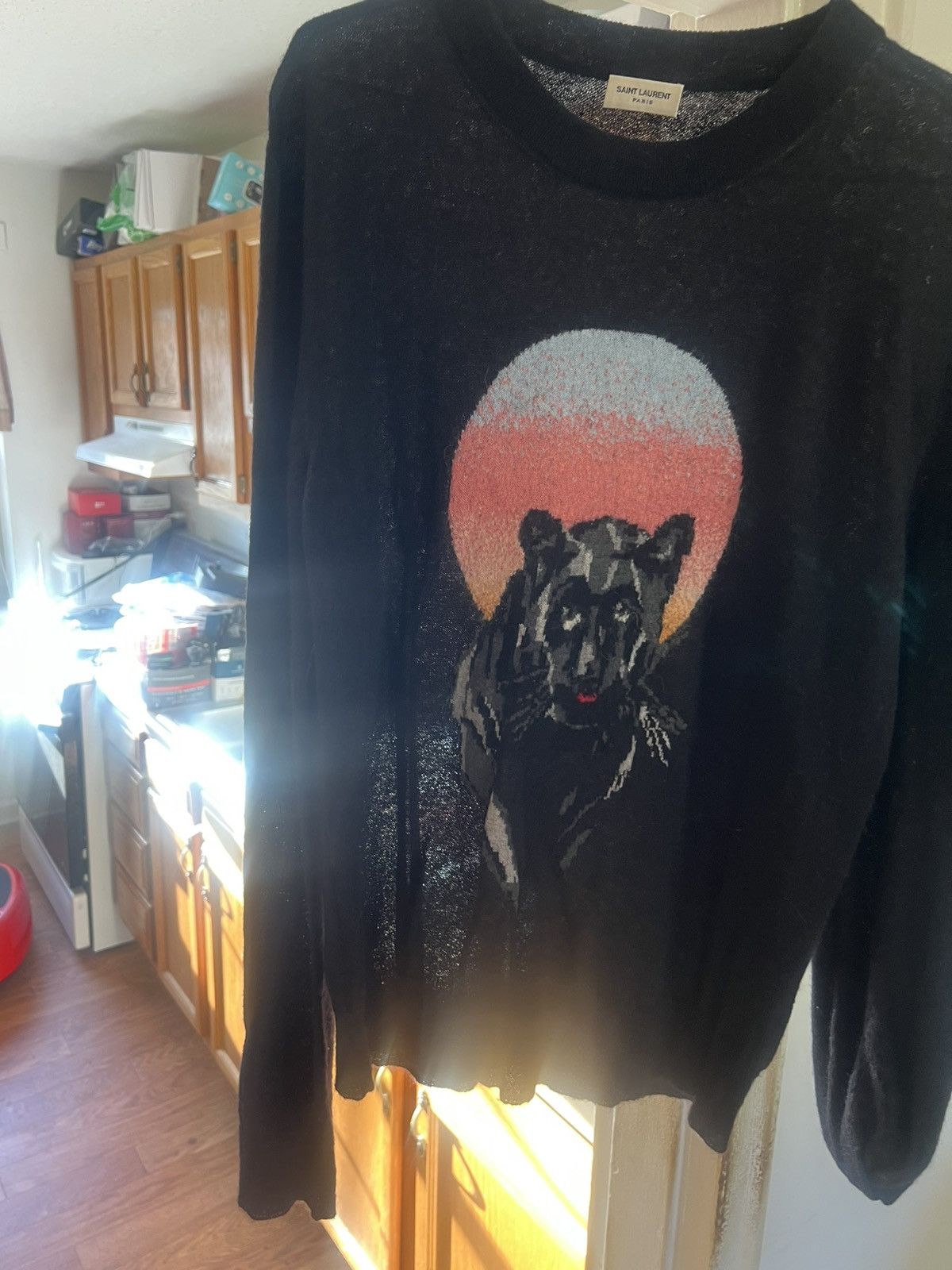 Saint Laurent Paris Saint Laurent black panther sweater large Size US L / EU 52-54 / 3 - 1 Thumbnail