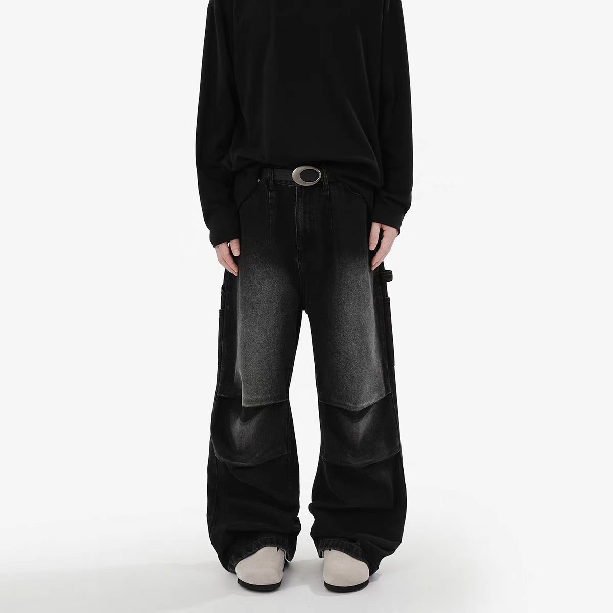 Japanese Brand × Jean Casual workwear high street baggy washed jeans Size US 34 / EU 50 - 3 Thumbnail