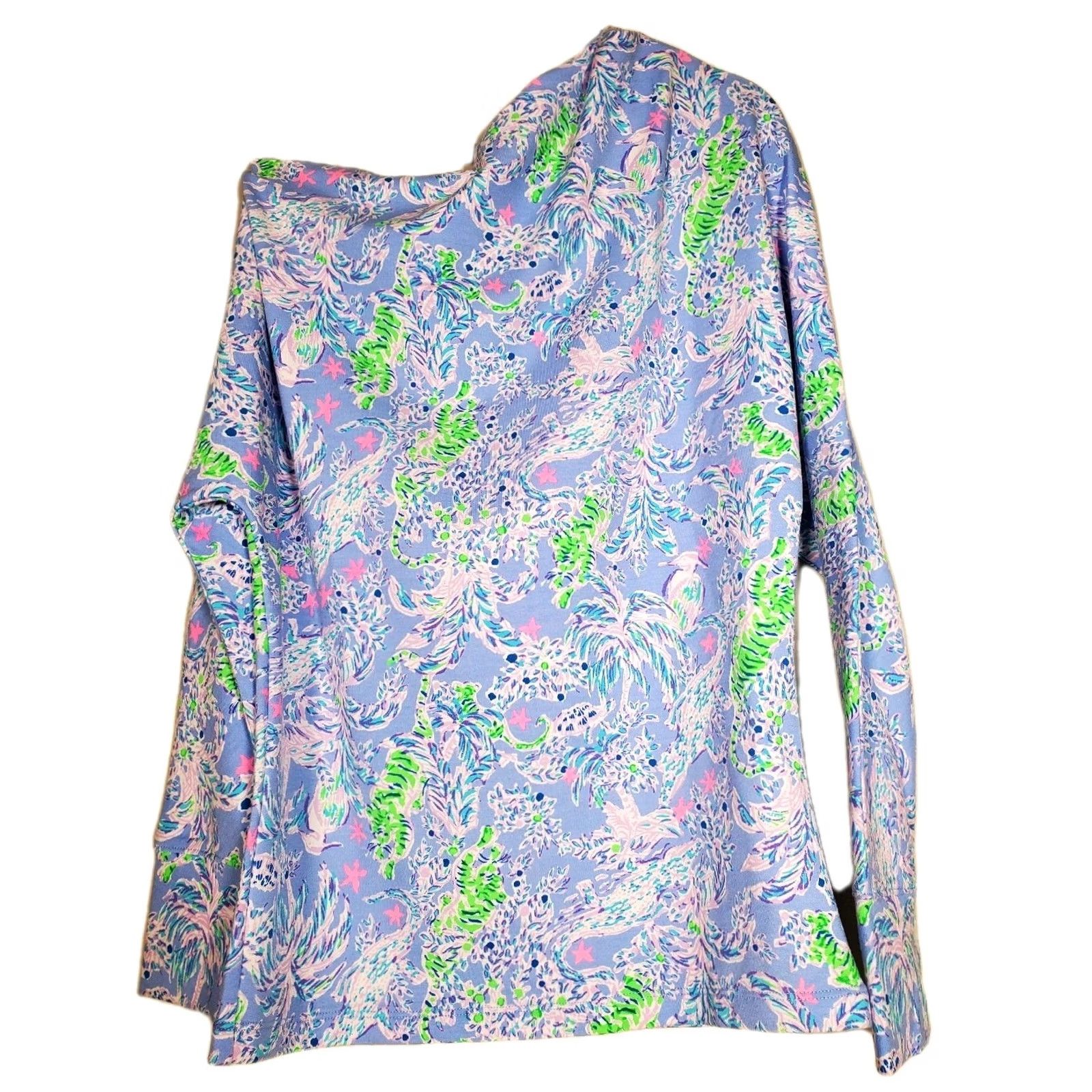 Lilly Pulitzer Lilly Pulitzer Top Womens S Blue Sheera One Shoulder Peri The Turtle Package Women Size S / US 4 / IT 40 - 3 Thumbnail