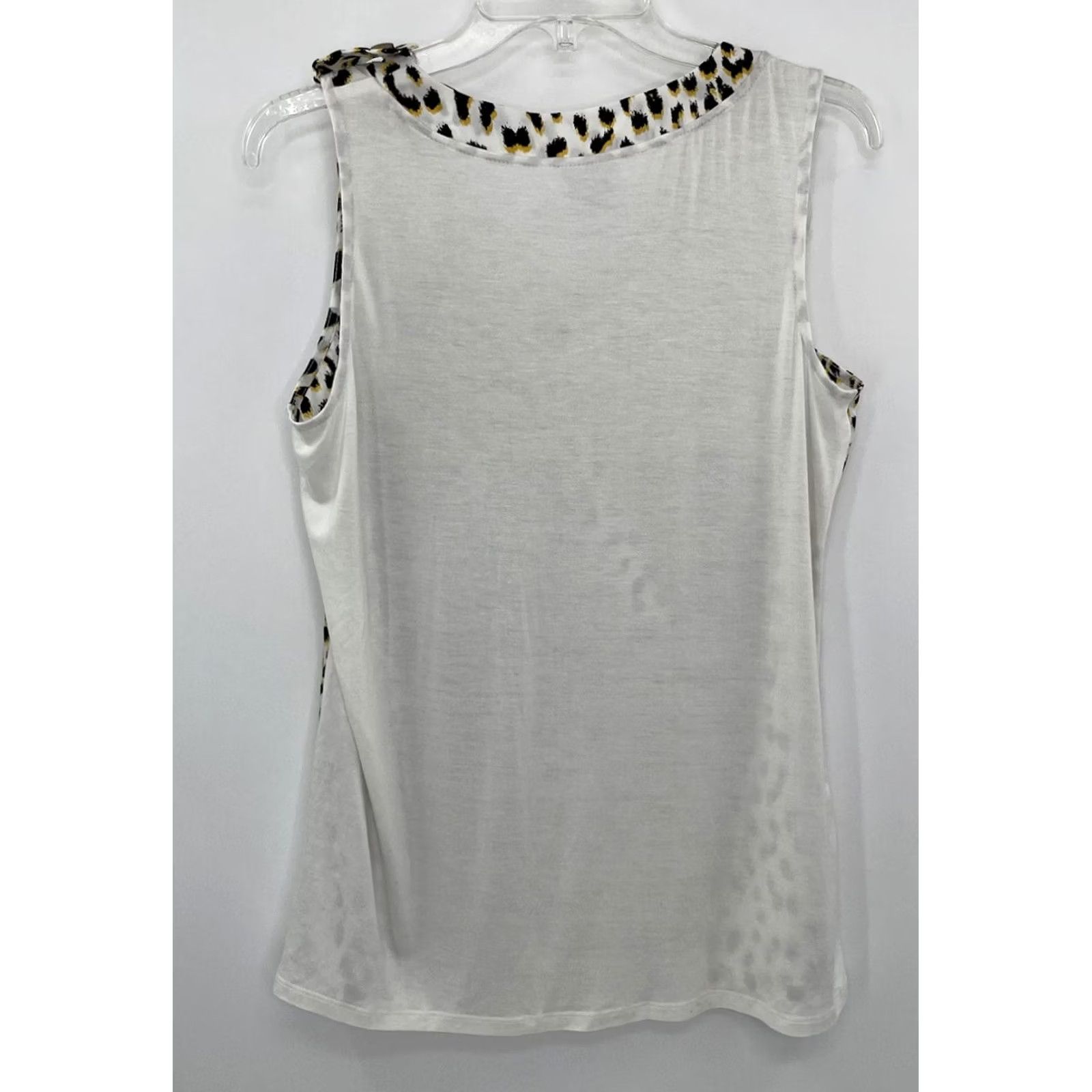 Worthington Worthington Blouse Shirt Multicolor Animal Print V-Neck Sleeveless L Women Regular XS? Size L / US 10 / IT 46 - 2 Thumbnail