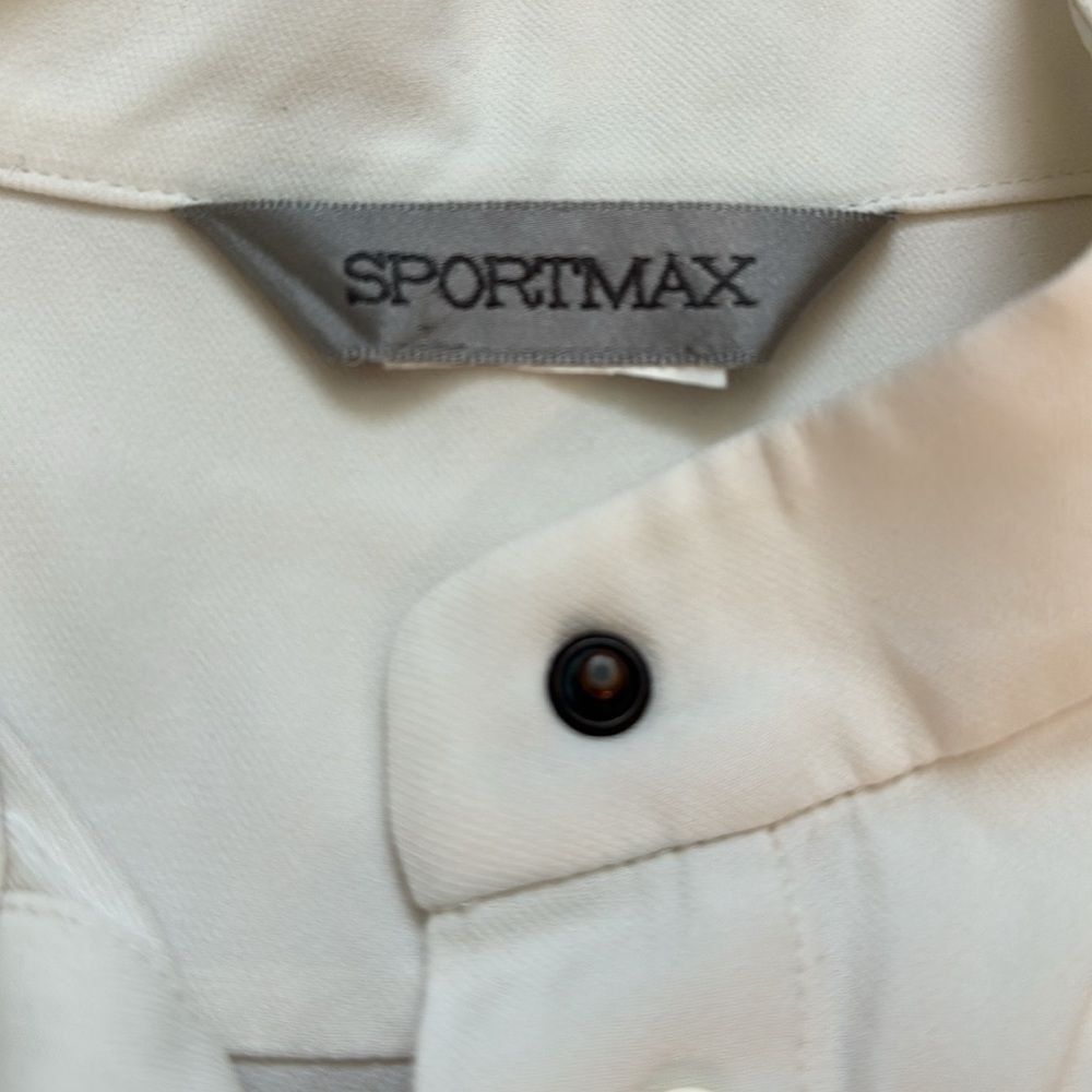 Sportmax Sportsmax Sleeveless Deconstructed Drape Blouse Cream Small Size S / US 4 / IT 40 - 9 Thumbnail