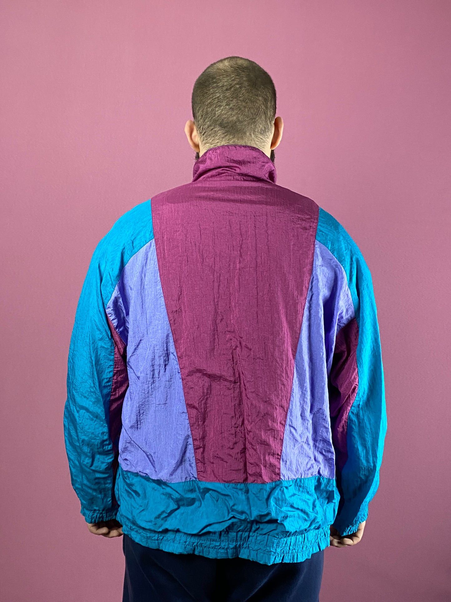 Vintage 90s Vintage Men's Windbreaker Jacket - L Size US L / EU 52-54 / 3 - 3 Thumbnail