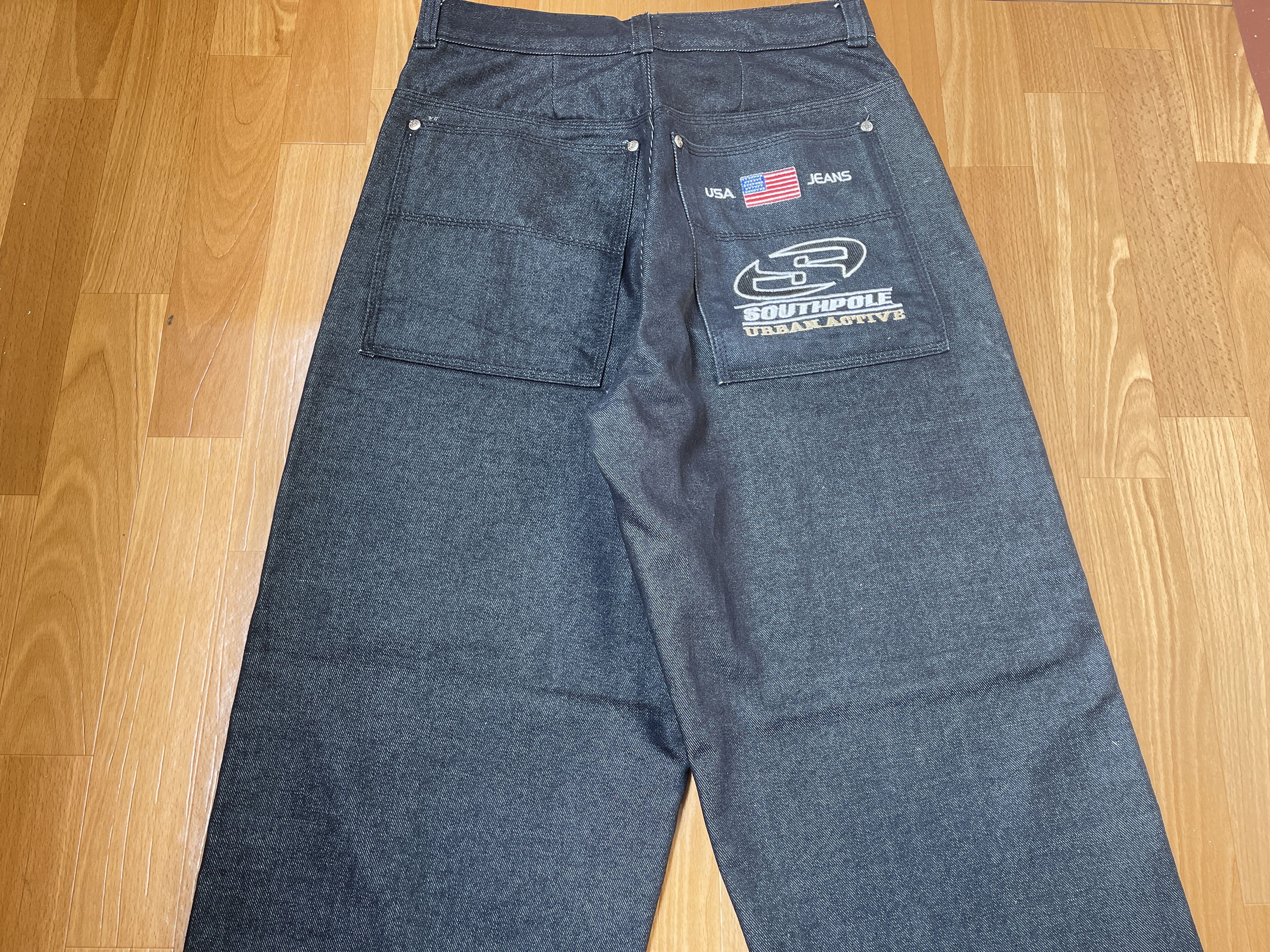 Southpole Southpole jeans, shiny gray silver vintage baggy, 90s Y2K 28 Size US 28 / EU 44 - 3 Thumbnail
