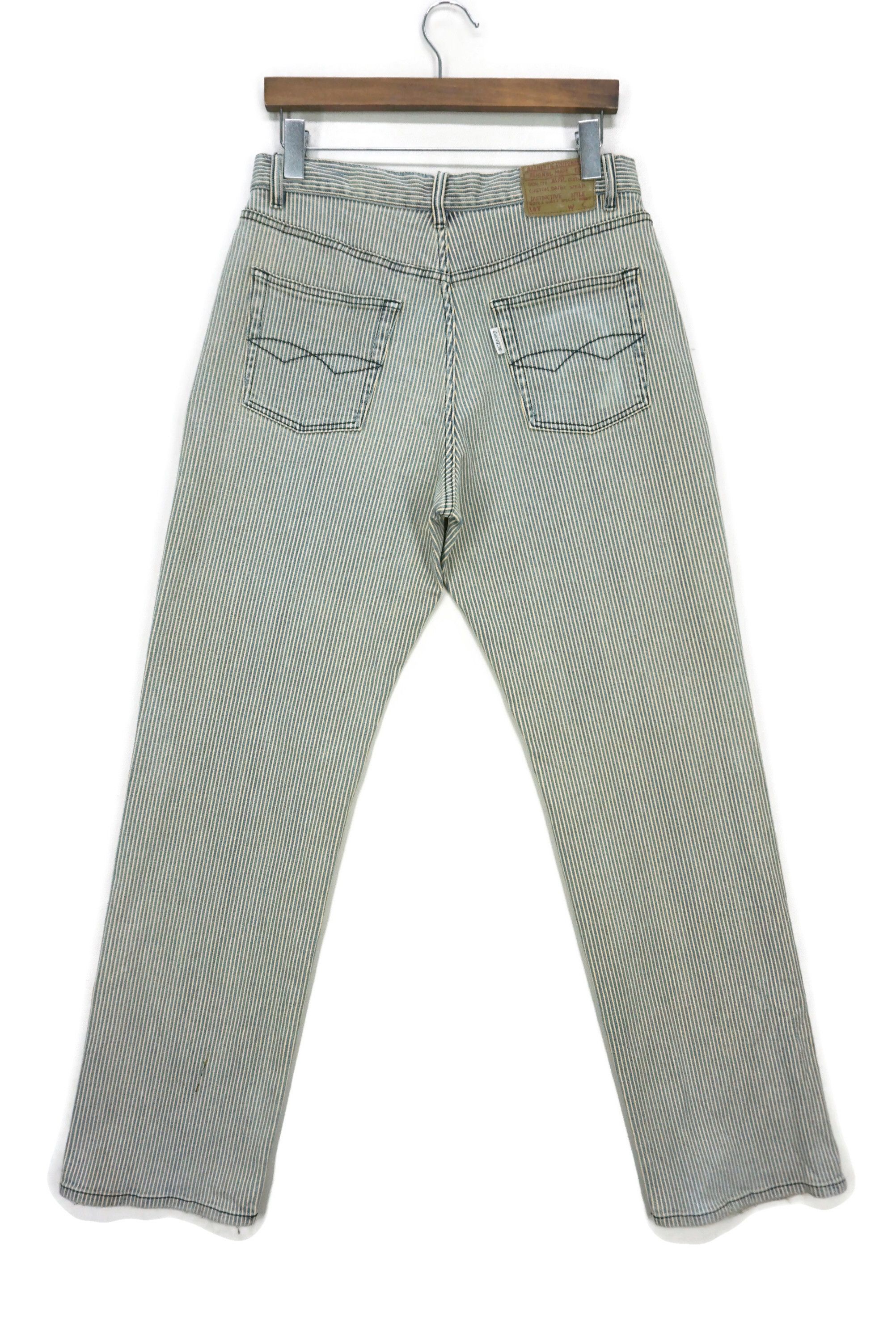 image of Rodeo x Workers Bc Factory Japan Hickory Dungarees Straight Leg Pants in Blue, Men's (Size 32)