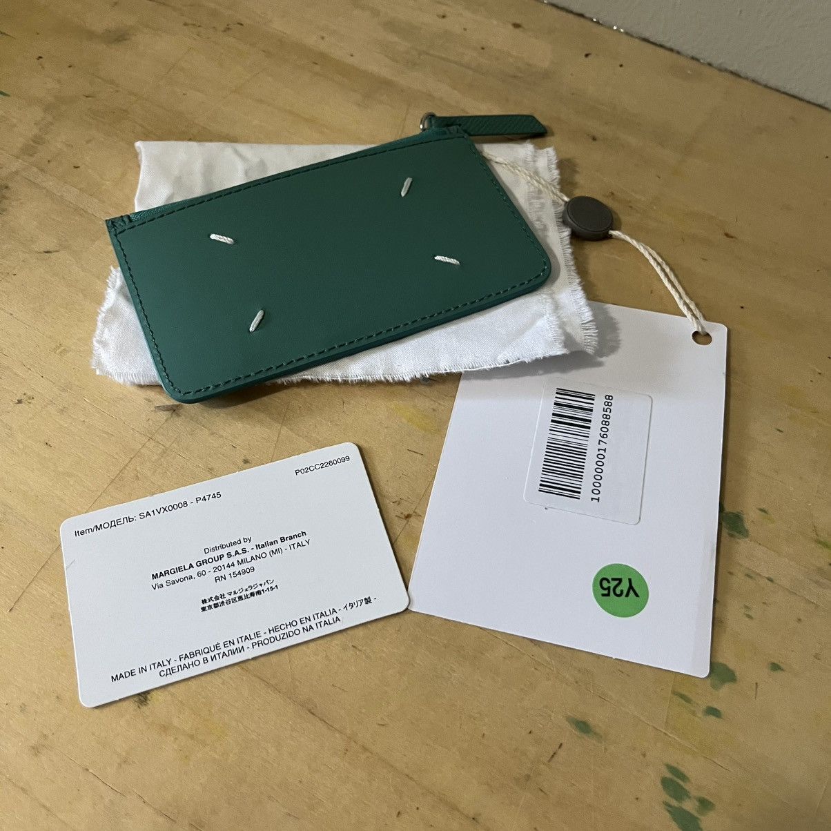 Maison Margiela Zipped Leather Card Holder Wallet Size ONE SIZE - 7 Thumbnail