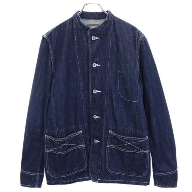 Momotaro Jeans Momotaro Jeans Collarless Denim Jacket Coverall Size US S / EU 44-46 / 1 - 1 Thumbnail