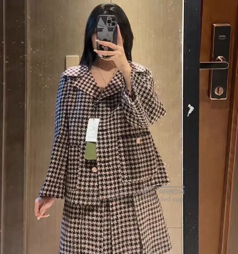 Gucci Gucci Pink checkered wool lapel single-breasted long-sleev Size M / US 6-8 / IT 42-44 - 9 Thumbnail