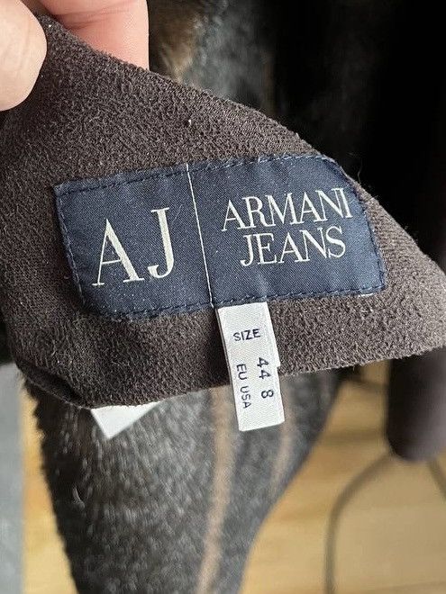 Armani Armani Jeans EU44/US8 brown Faux Fur coat hooded jacket 90s Size M / US 6-8 / IT 42-44 - 25 Thumbnail