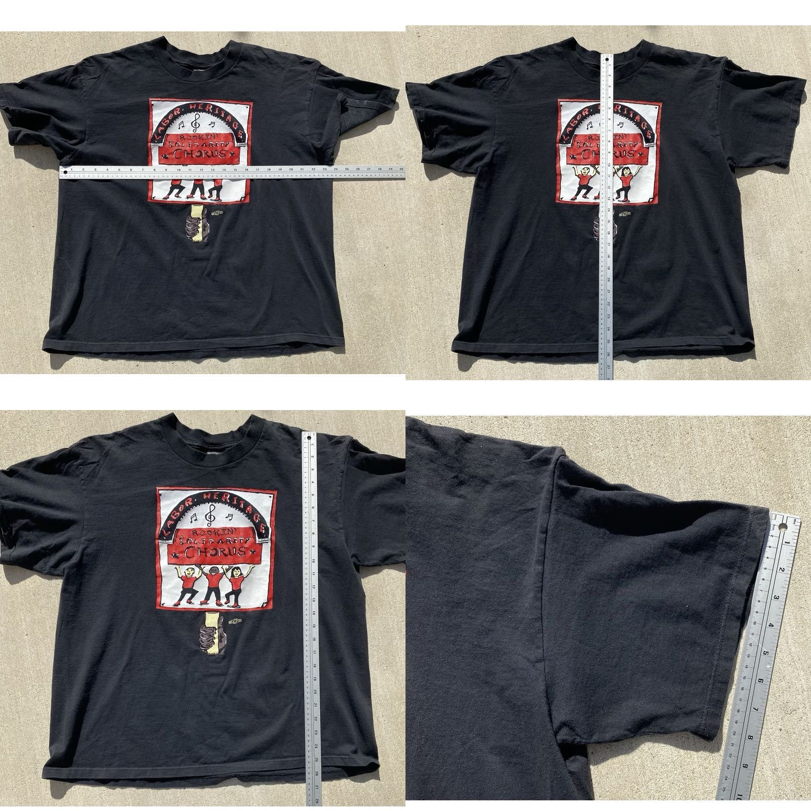Vintage VINTAGE Classic Platinum Labor Heritage Tee Graphic Shirt Black XL Men Union Music Soli... Size US XL / EU 56 / 4 - 11 Thumbnail