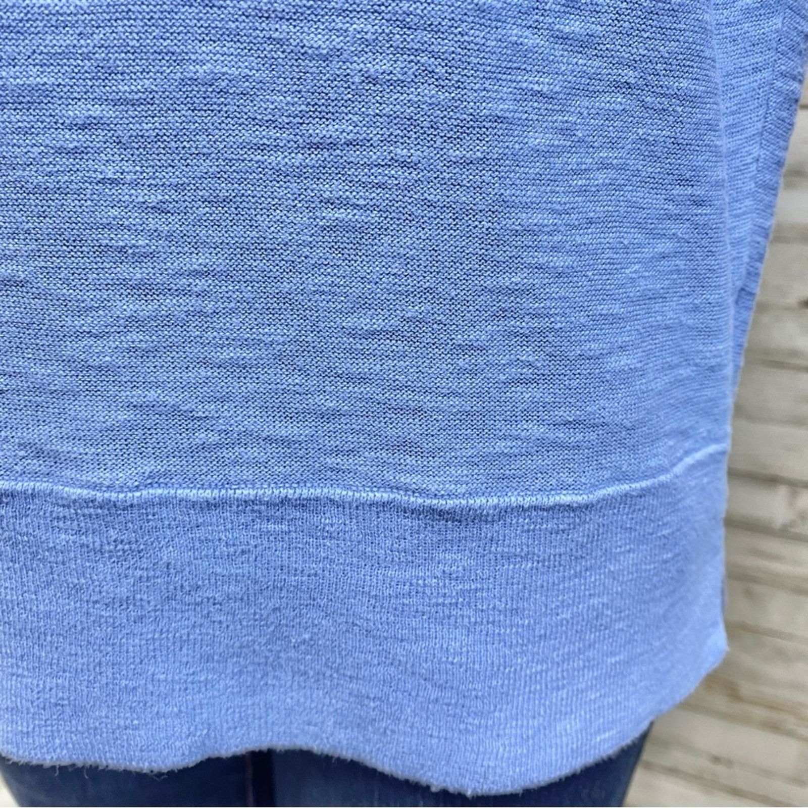Vince Vince Slub Knit High Low Cotton Top Sz XS Blue Dolman Sleeve Size XS / US 0-2 / IT 36-38 - 5 Thumbnail