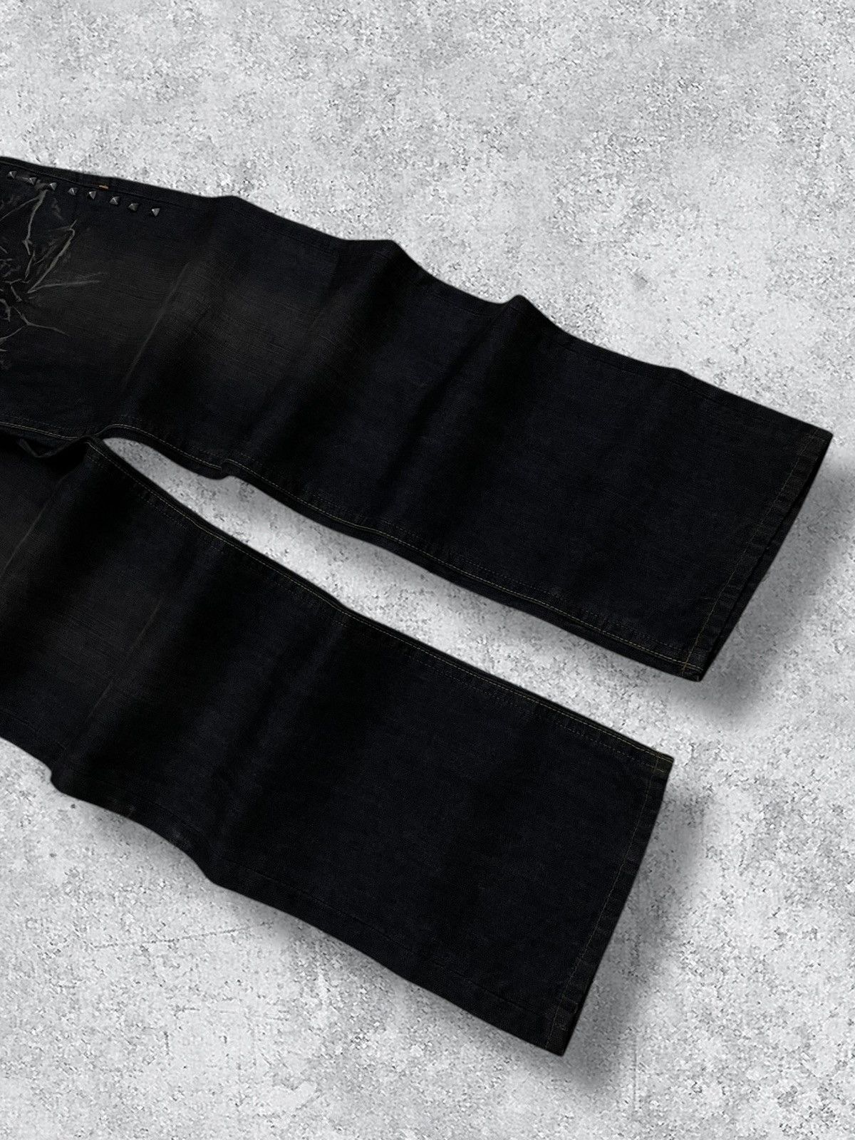 Japanese Brand Vintage Japan 90’s Designer Nine Rulaz Creature Baggy Denim Size US 34 / EU 50 - 3 Thumbnail