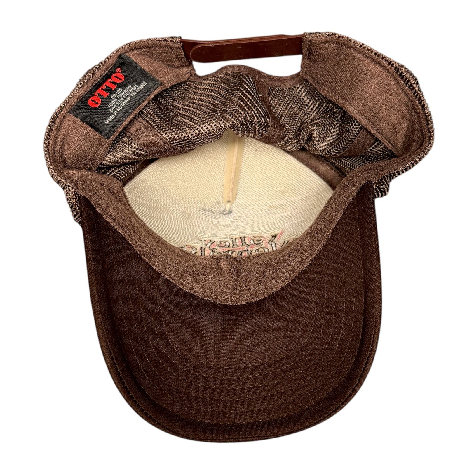 Otto Valley Mentality Brown Foam Mesh Trucker Hat Bravo Otto Size ONE SIZE - 5 Thumbnail
