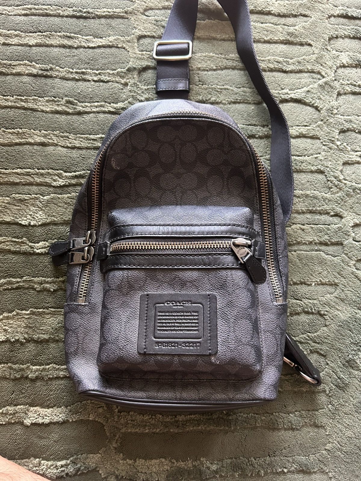 Coach COACH BLACK MONOGRAM SIDE-BAG (MENS) Size ONE SIZE - 1 Thumbnail