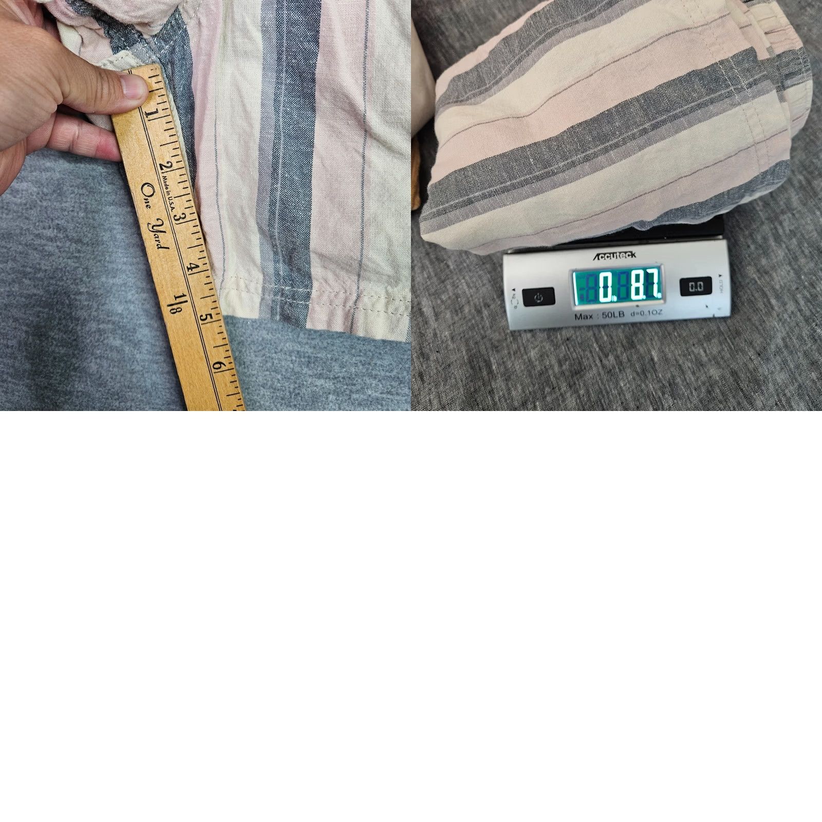 Katin Katin Shorts Men S Striped Casual Drawstring Elastic Waist Cotton Linen Size US 29 - 8 Thumbnail