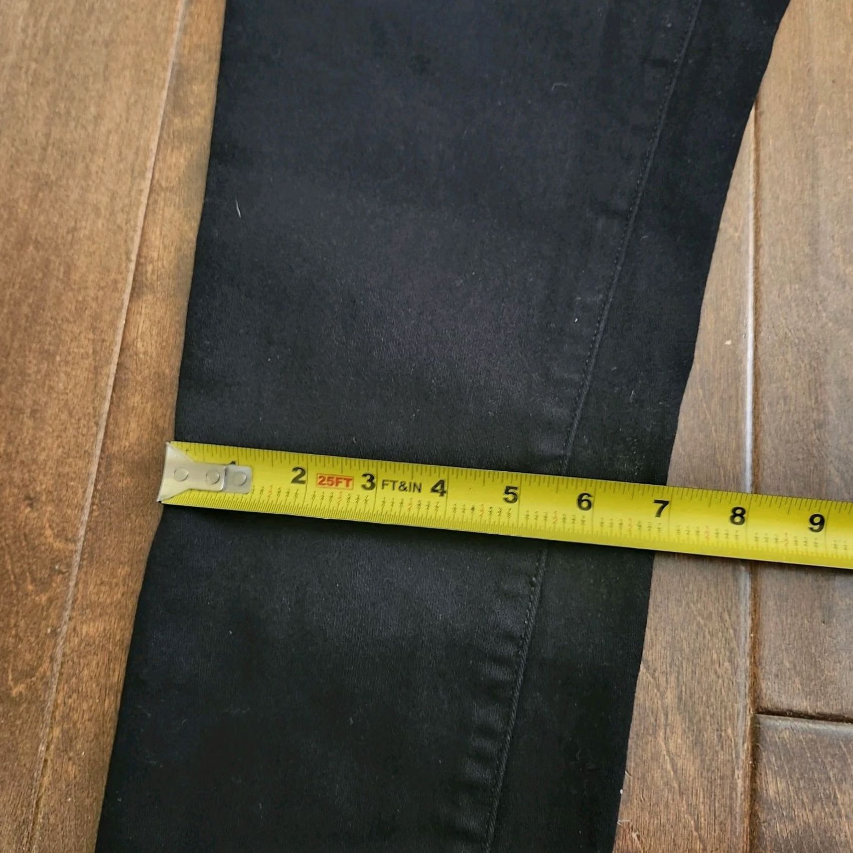 Vintage Chic Denim Jeans - 4 Button Black Denim Size 16 Womens Straight 5-Pocket Stretch Regular Inseam 30 in JS Size 38" / US 16 / IT 52 - 6 Thumbnail