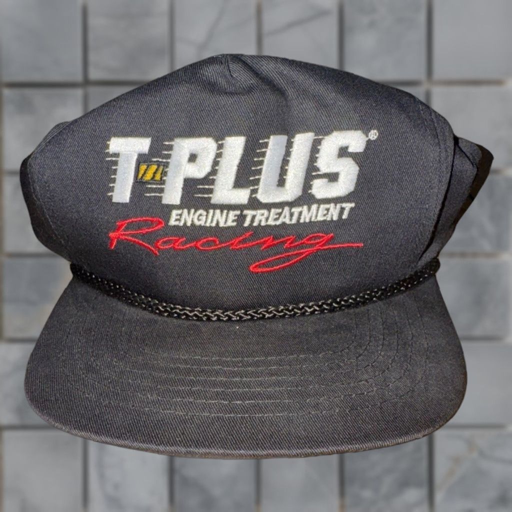 Vintage 80s 90s Racing SnapBack Hat T-Plus Engine Treatment