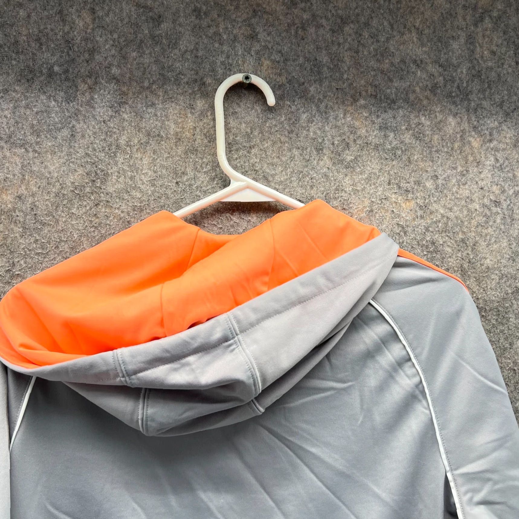 Adidas VINTAGE adidas Jacket Womens Large Gray Orange Full Zip Hooded Track 3 Stripes Womens L Gray Orange Full Zip Hoodie Track Jacket Size L / US 10 / IT 46 - 3 Thumbnail