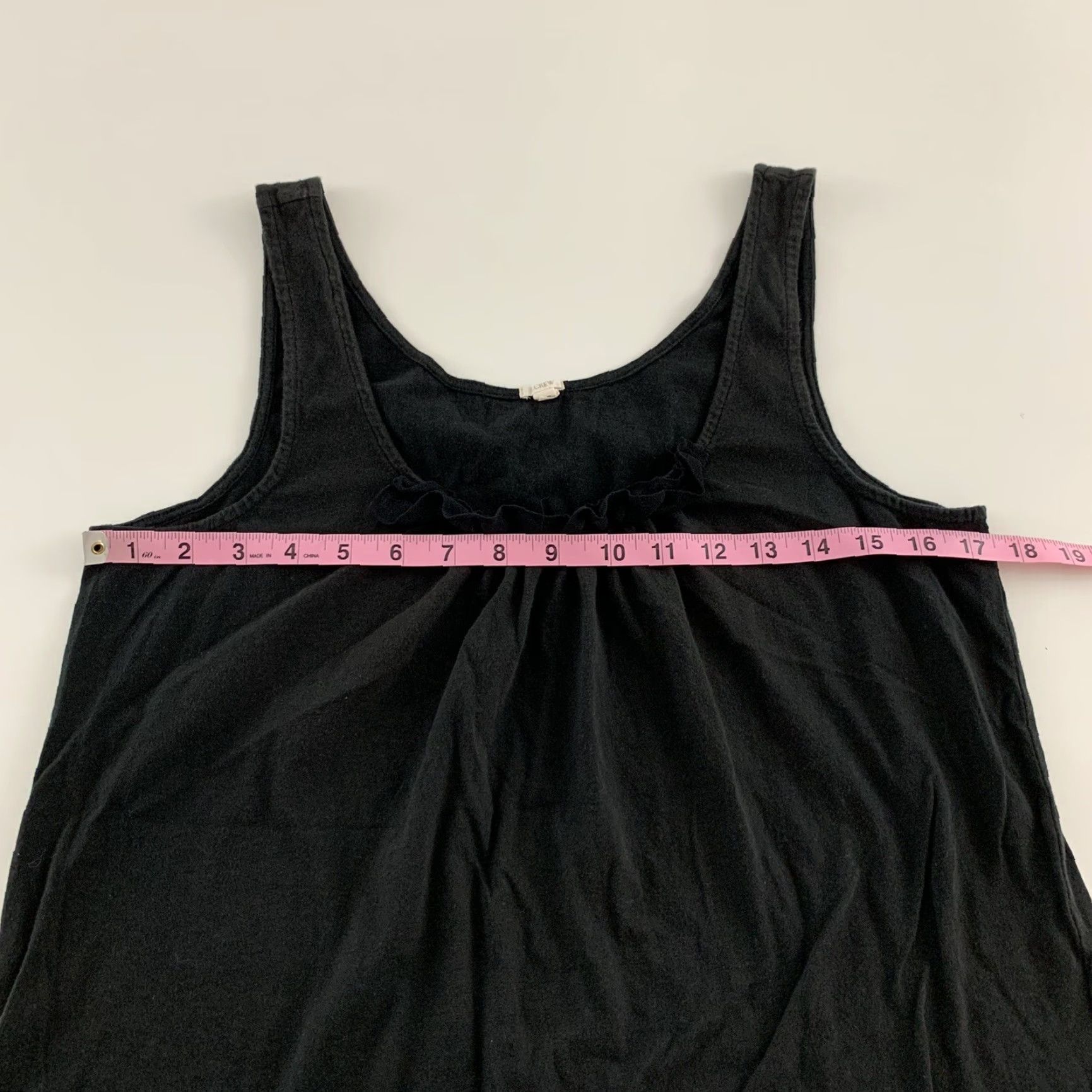 J.Crew J. Crew Sleeveless Ruffle Tank Top XS Women solid Black Size XS / US 0-2 / IT 36-38 - 4 Thumbnail