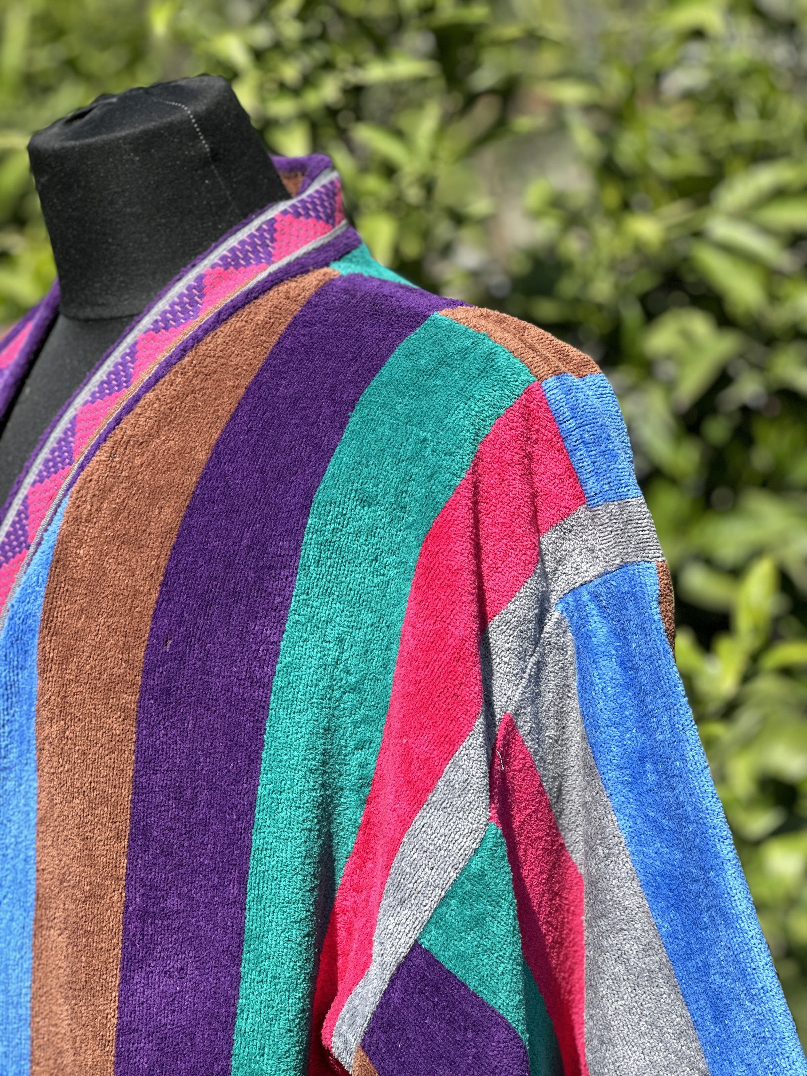 Saint Laurent Paris Bathrobe YSL 3D Knit Striped Linge de Maison Sweater Size M Size US M / EU 48-50 / 2 - 6 Thumbnail