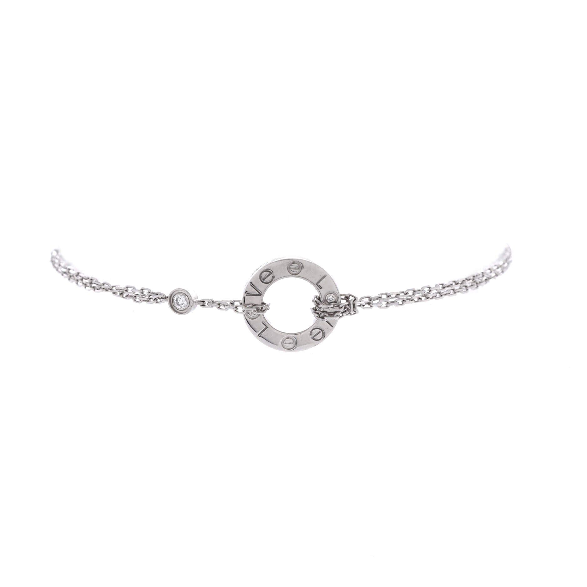 Cartier 2 Diamonds Love Bracelet Size ONE SIZE - 1 Thumbnail