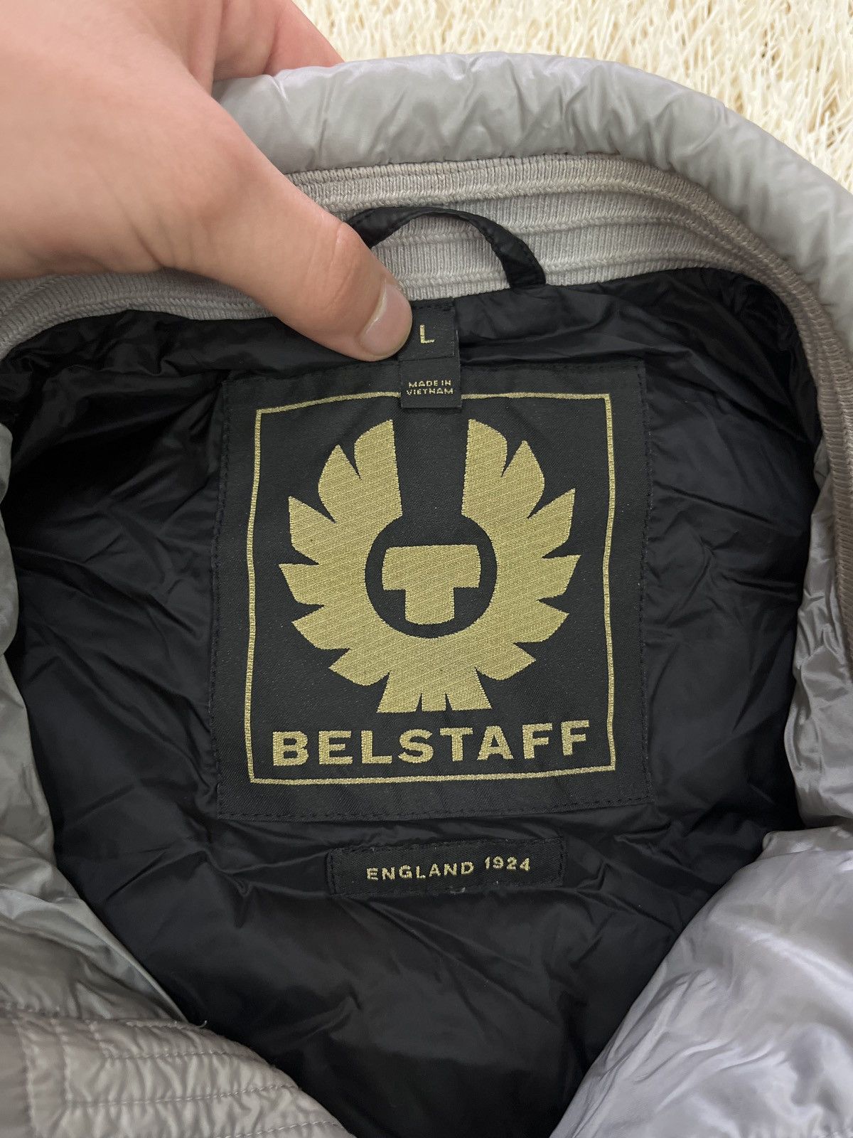 Vintage Belstaff Tour Old Silver Down Overshirt Jacket Size US L / EU 52-54 / 3 - 6 Thumbnail