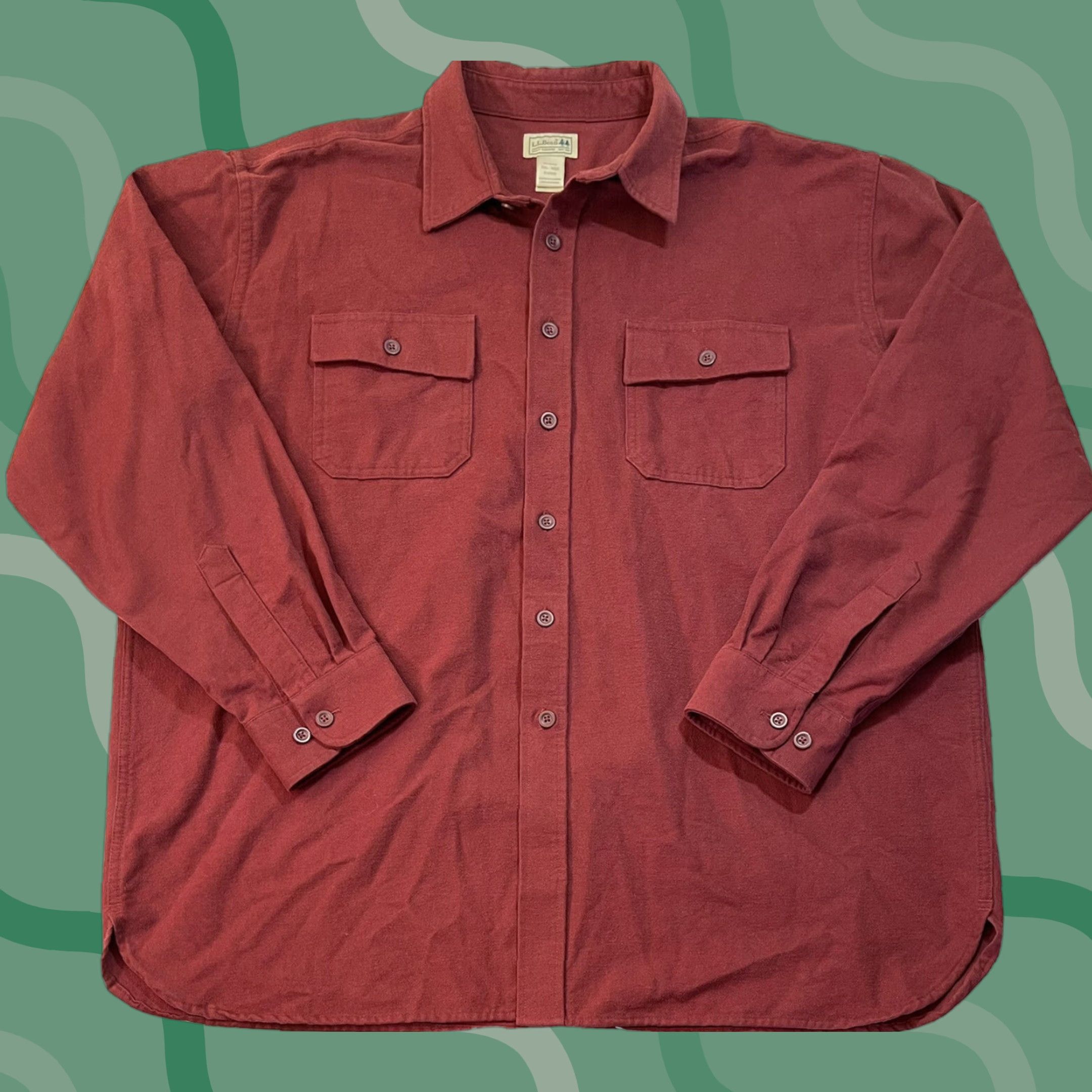 Vintage VINTAGE L.L. Bean 90s Chamois Flannel Button Front Shirt XXL Red Outdoor Mens Size US XXL / EU 58 / 5 - 1 Thumbnail