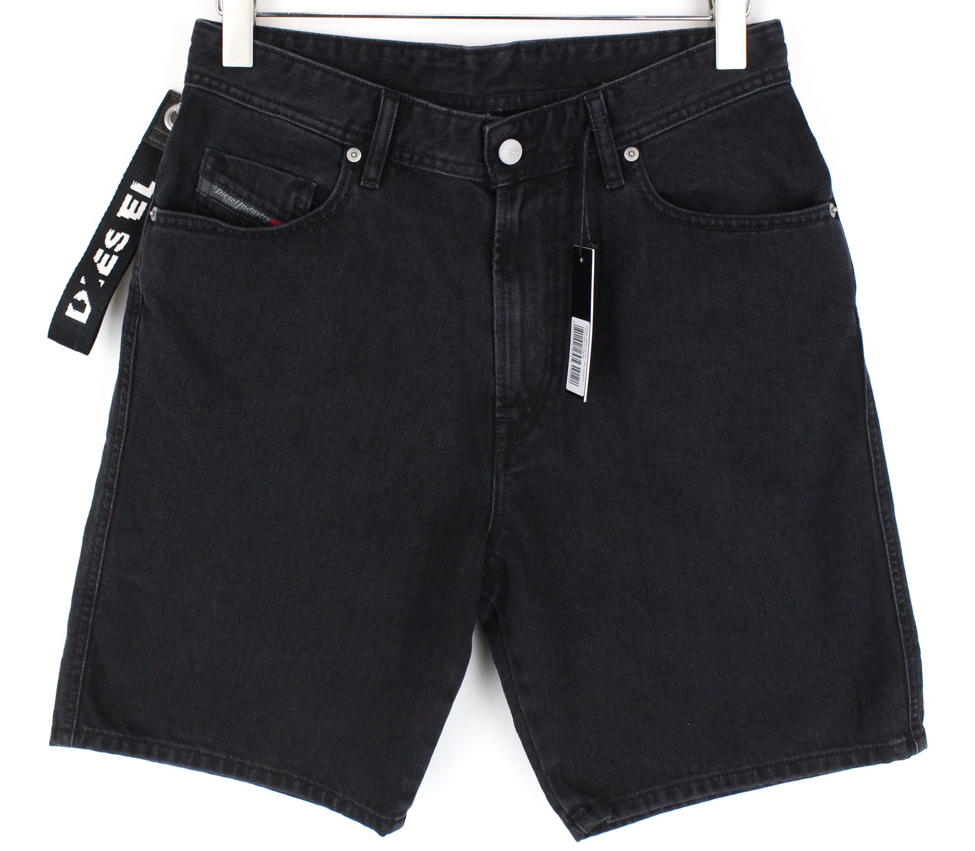 Diesel D-WILLOH 084TN W29 Summer Black Cotton Denim Shorts 84122 Size US 29 - 1 Thumbnail
