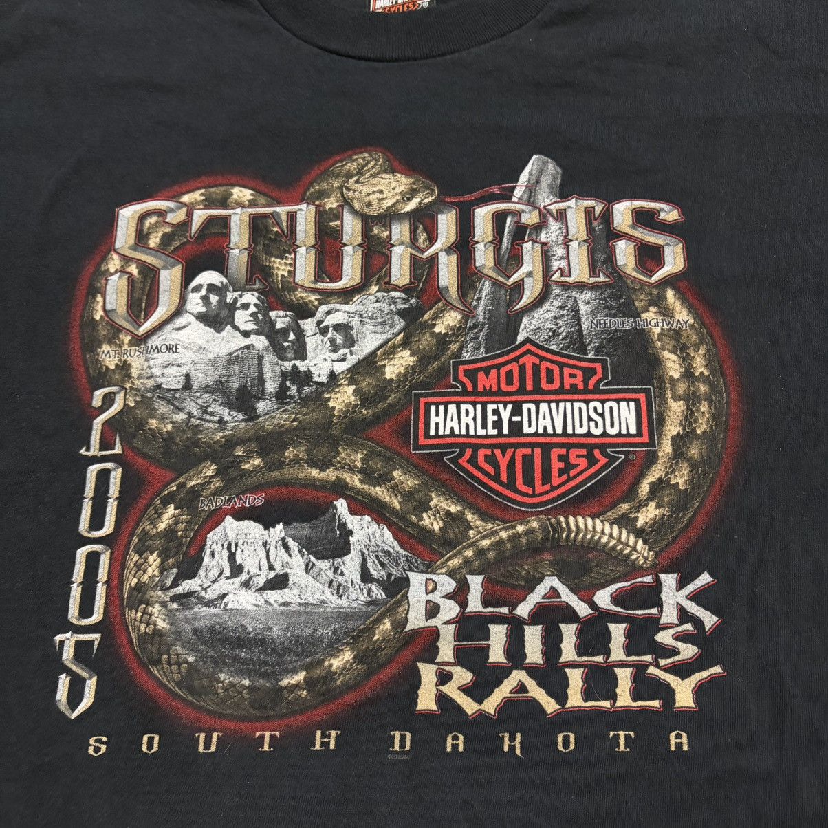 Harley Davidson Vintage Harley Davidson T shirt Black Hills Sturgis Snake Size US L / EU 52-54 / 3 - 6 Thumbnail