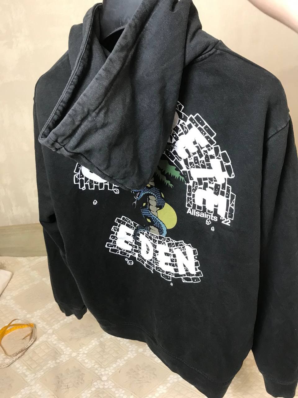Allsaints 🔥 Allsaints Concrete Eden Washed Graphic Hoodie Sweatshirt Size US M / EU 48-50 / 2 - 9 Thumbnail