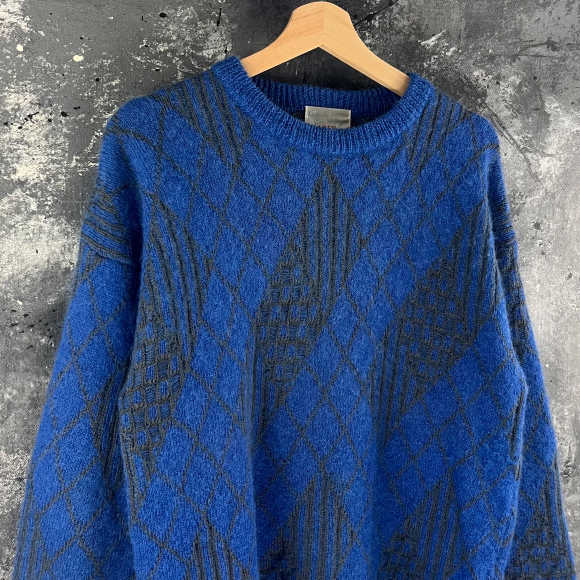 Vintage Vintage 80’s Geometric mohair sweater Size US M / EU 48-50 / 2 - 2 Thumbnail