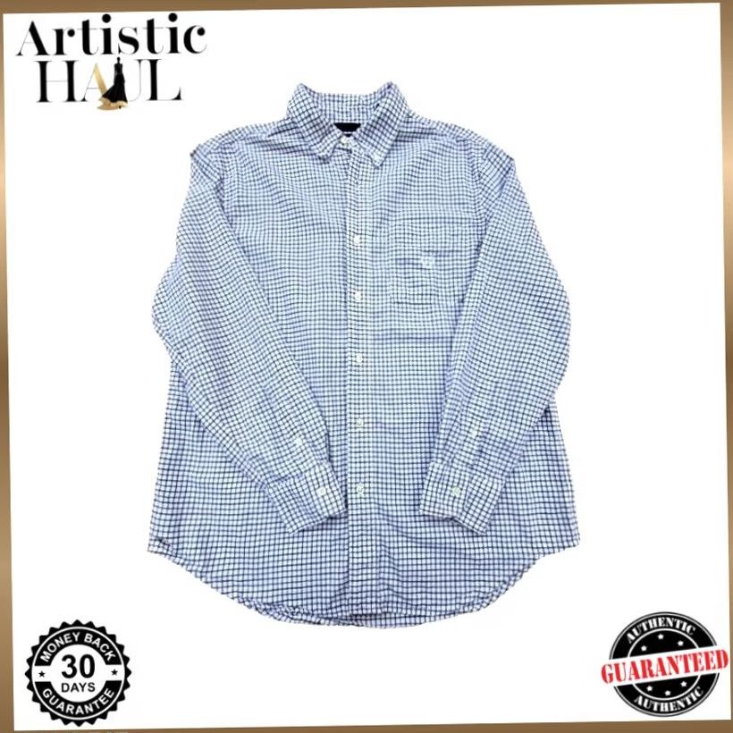 Chaps Chaps Blue Gingham Long Sleeve Button Down Shirt Mens M Cotton 100% Shirt Size US M / EU 48-50 / 2 - 2 Thumbnail