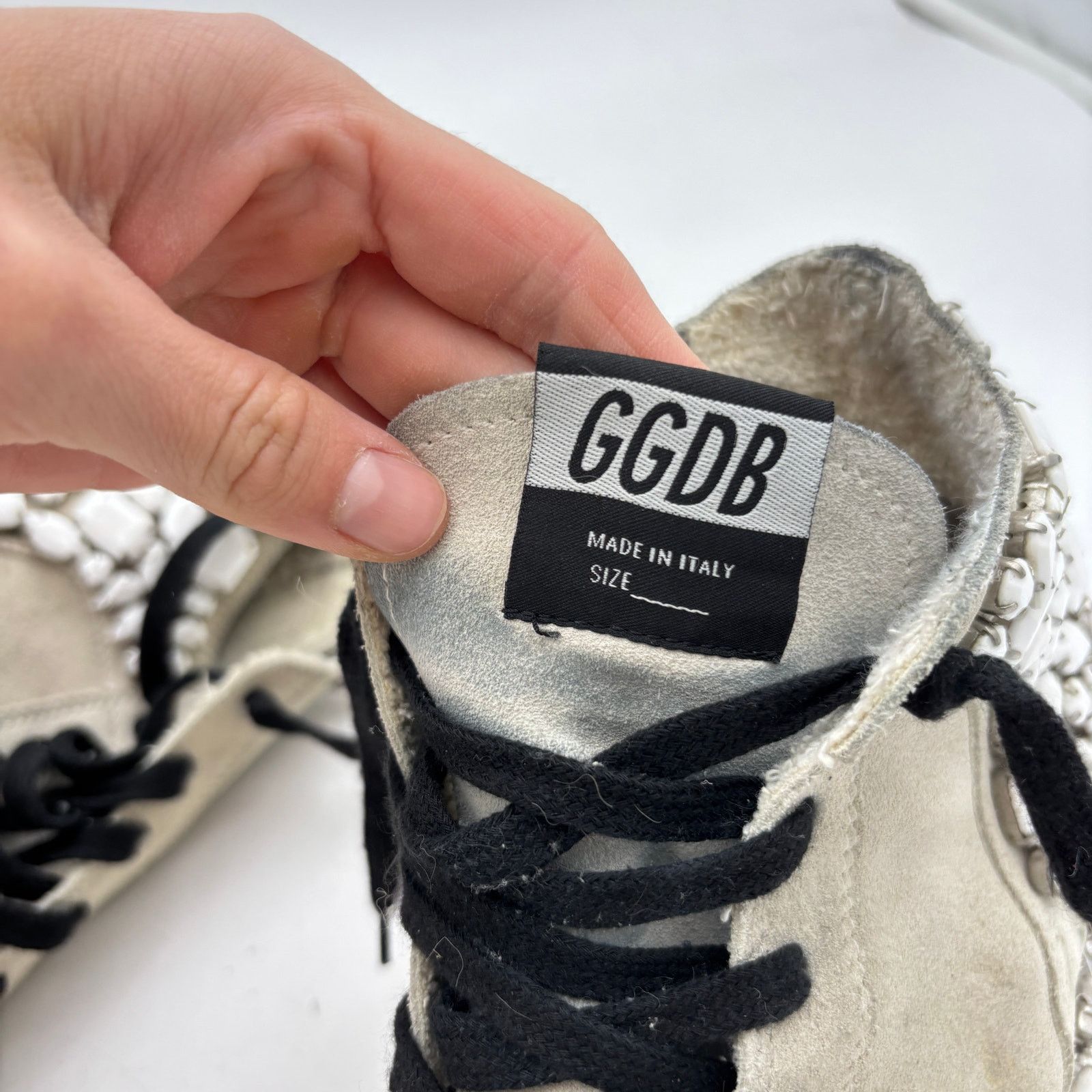 Golden Goose Golden Goose Francy Embelished Stones Hi Top Suede 39 US 9 Size US 9 / IT 39 - 8 Thumbnail