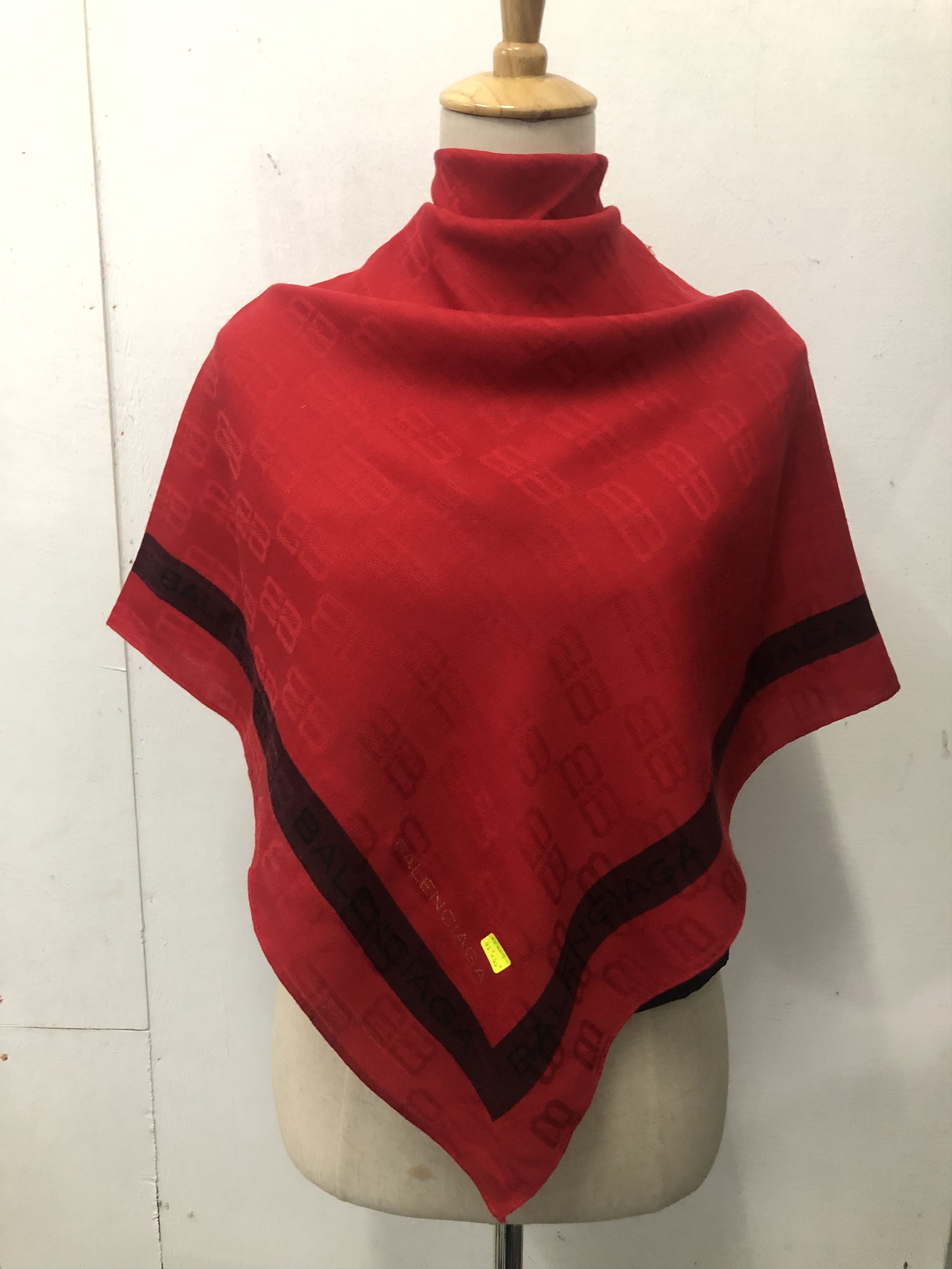 Balenciaga Balenciaga Monogram Wool Scarf / Muffler / Neckwear SS669 Size ONE SIZE - 1 Thumbnail