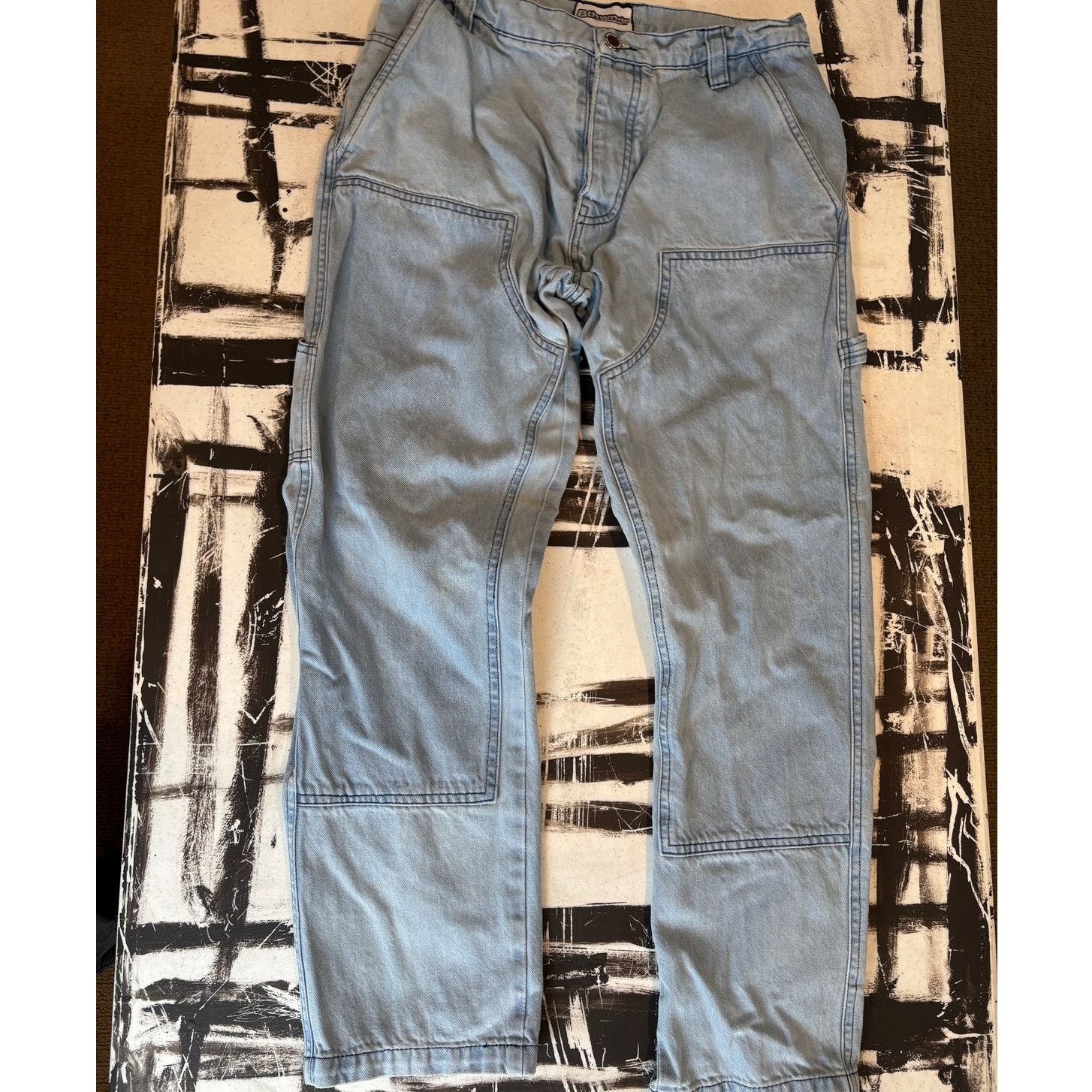 8THWNDR 8THWNDR Double Knee Denim Pant Blue (32x31) Carpenter Jean Size US 32 / EU 48 - 7 Thumbnail
