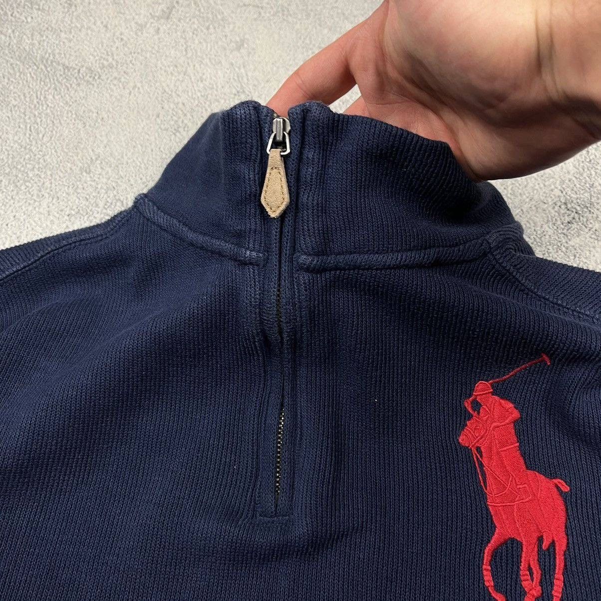 Japanese Brand × Polo Ralph Lauren × Vintage Vintage Polo Ralph Lauren Distressed Half Zip Sweater Size US XL / EU 56 / 4 - 3 Thumbnail
