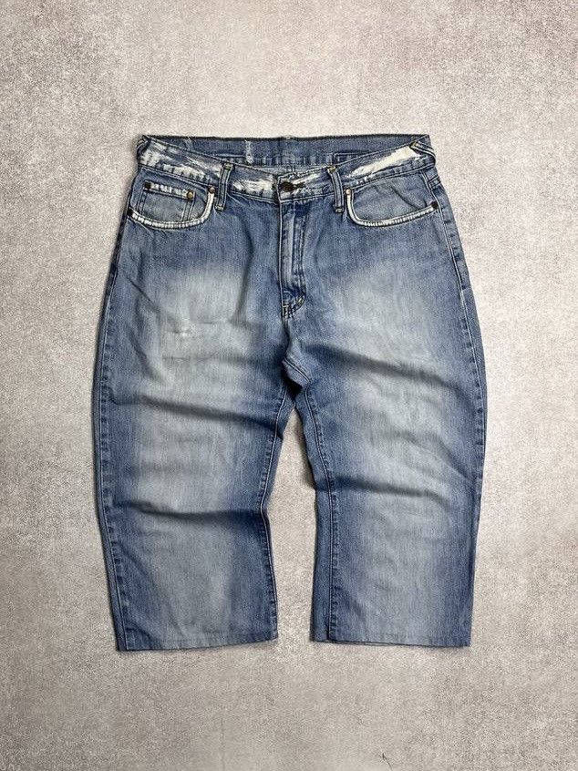 Japanese Brand Vintage Evisu Baggy Shorts Jorts Japanese Denim 34 Y2K Size US 34 / EU 50 - 4 Thumbnail