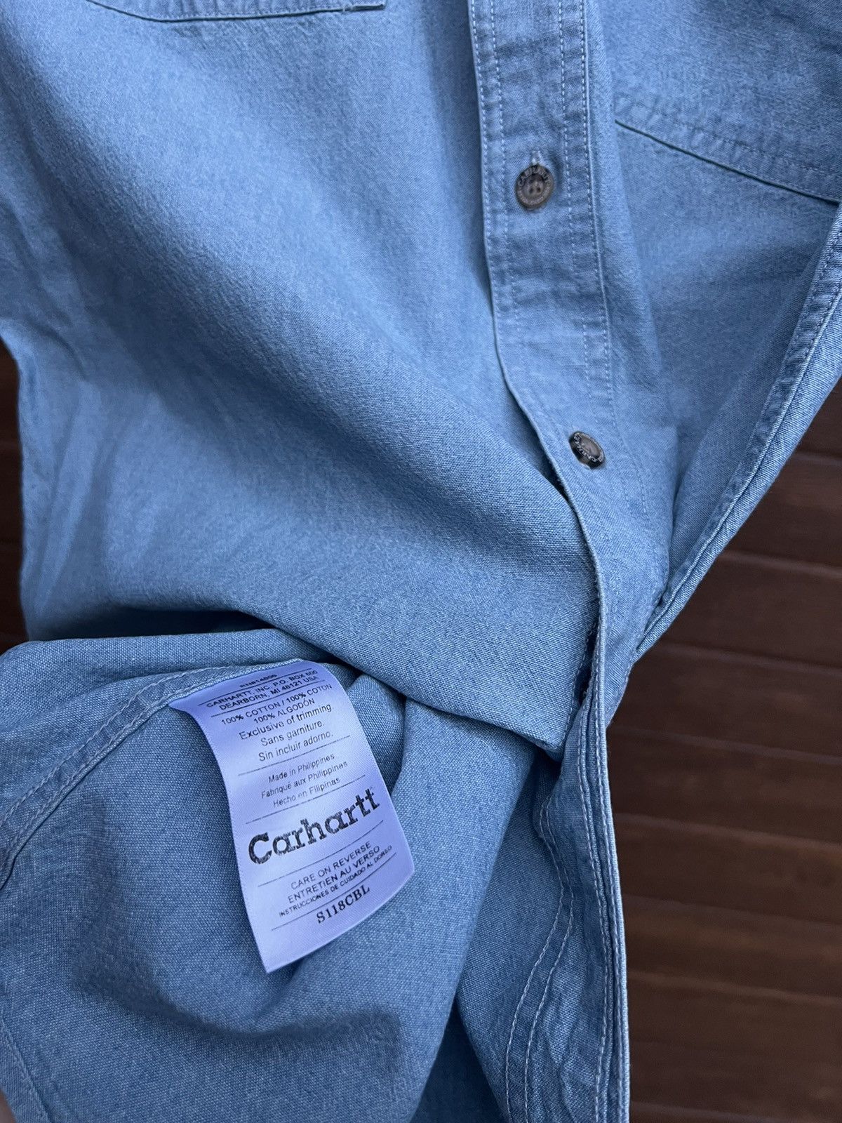 Carhartt × Vintage 👔 Carhartt Vintage Shirt with short sleeves Size US M / EU 48-50 / 2 - 3 Thumbnail