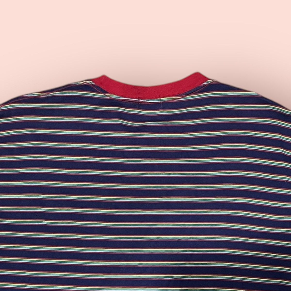 Japanese Brand × Jun Takahashi × Uniqlo VINTAGE 90s/Y2K UNIQLO PURPLE STRIPED TEE Size US L / EU 52-54 / 3 - 8 Thumbnail