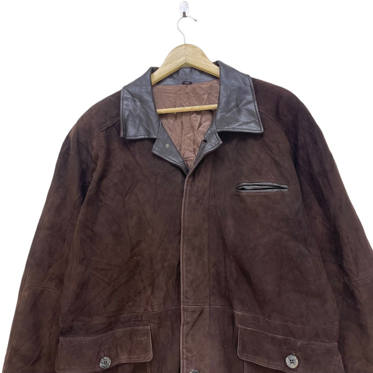 Japanese Brand × Vintage Japanese Brand Suede Leather Long Coat Made In Japan Size US M / EU 48-50 / 2 - 4 Thumbnail