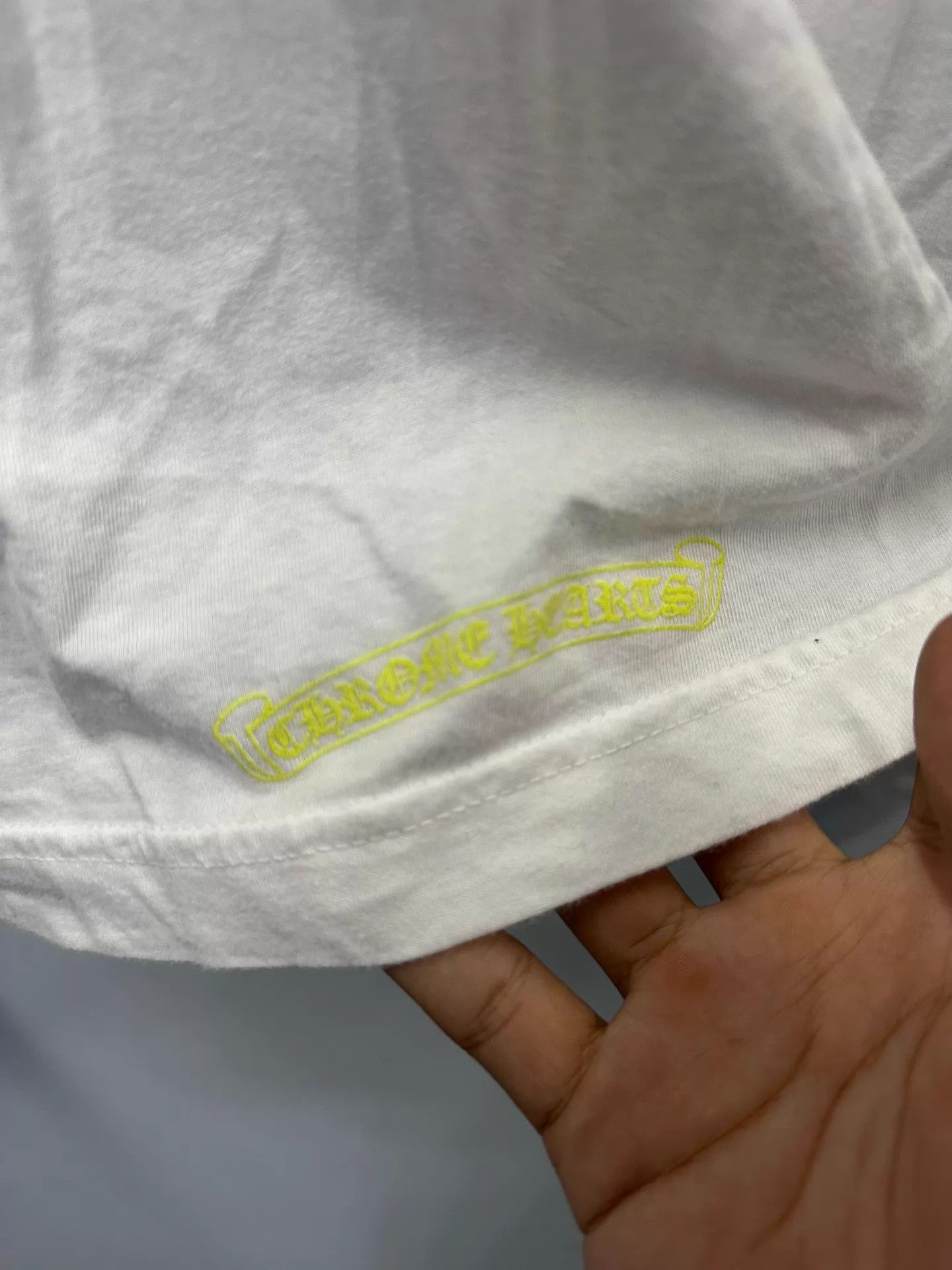 Chrome Hearts Chrome Hearts White Yellow Cross Long Sleeve XL Rare Size US XL / EU 56 / 4 - 5 Thumbnail