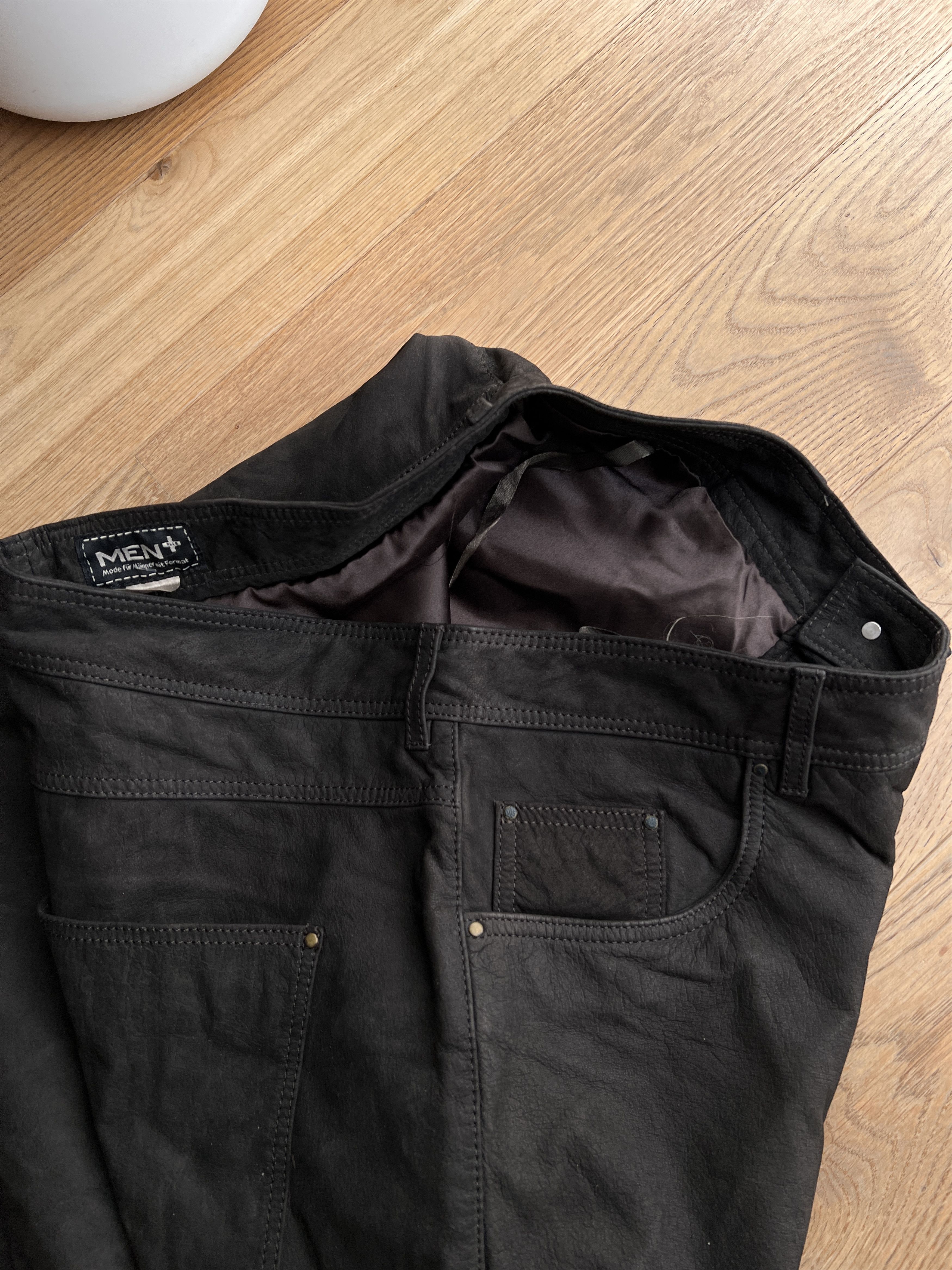 Genuine Leather Vintage 90s real leather pants y2k baggy faded streetfashion Size US 38 / EU 54 - 14 Thumbnail