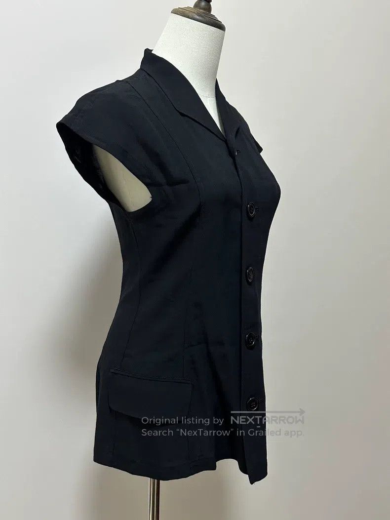 Yohji Yamamoto Yohji Yamamoto Black vertical button waist sleeveless blaz Size ONE SIZE - 3 Thumbnail